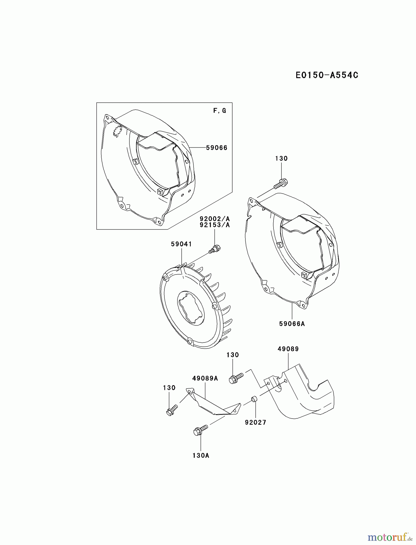 Kawasaki Motoren Motoren, Horizontal FE120D-KS02 - Kawasaki FE120D 4-Stroke Engine COOLING-EQUIPMENT