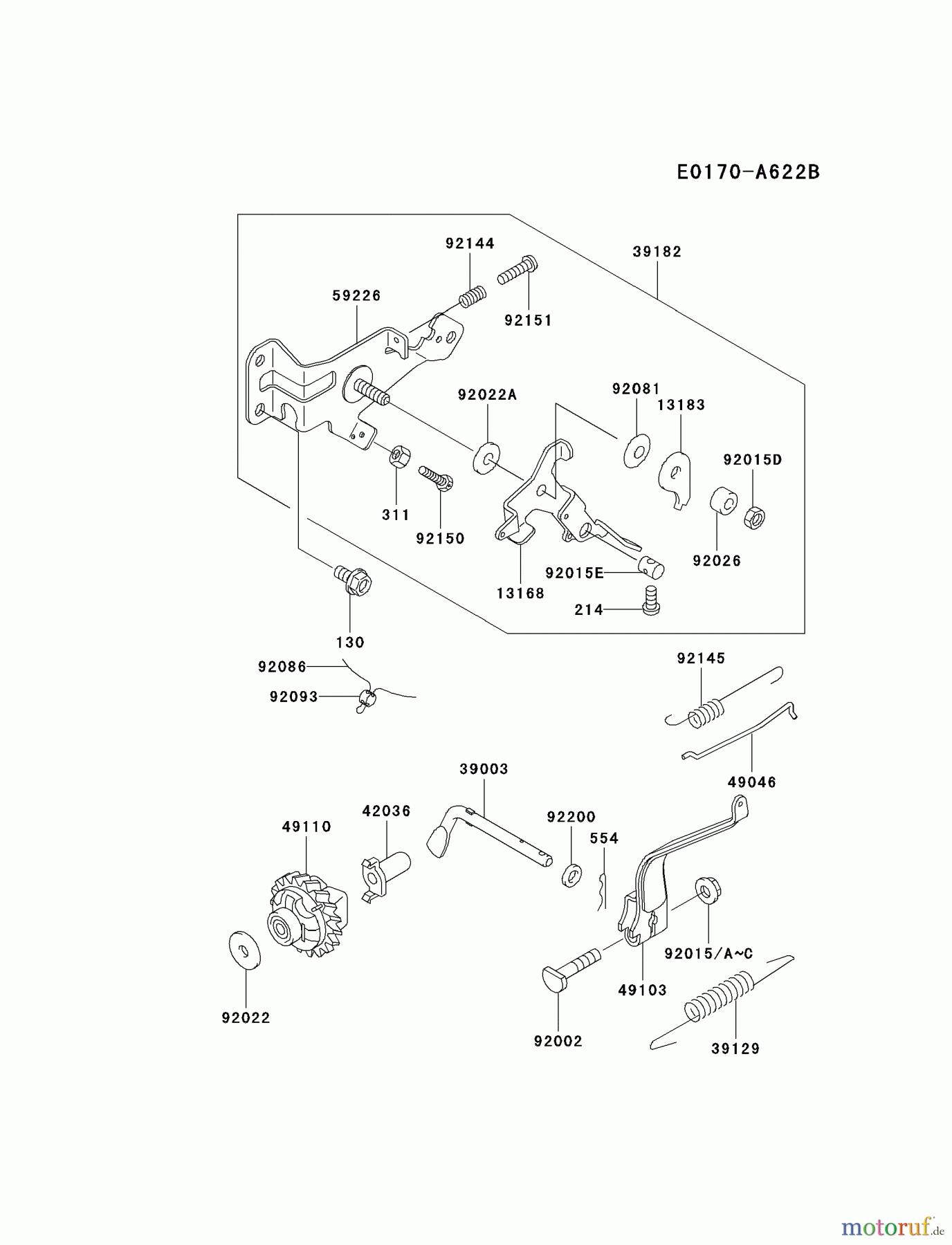 Kawasaki Motoren Motoren, Horizontal FE120D-NS02 - Kawasaki FE120D 4-Stroke Engine CONTROL-EQUIPMENT