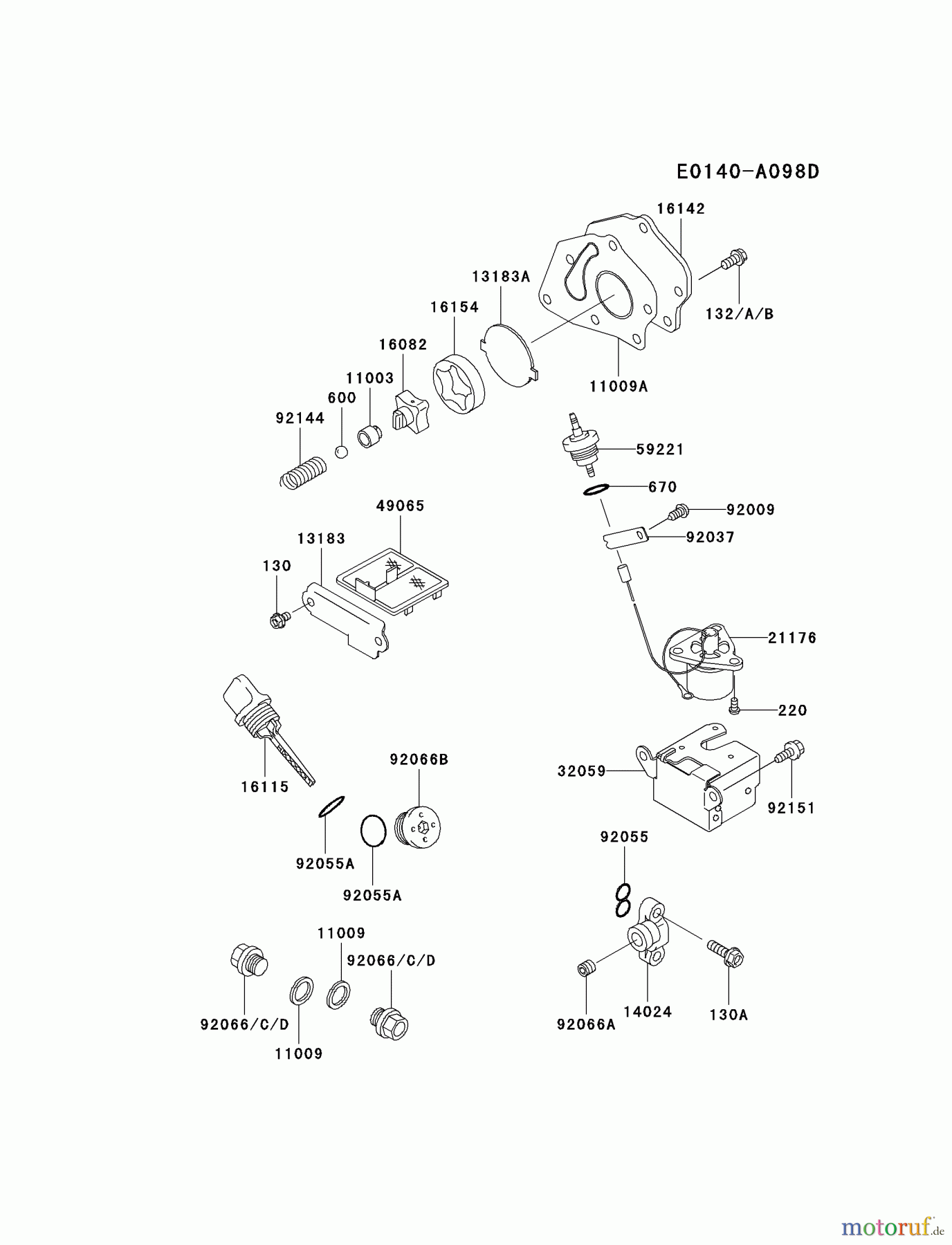 Kawasaki Motoren Motoren, Horizontal FE290D-ES20 - Kawasaki FE290D 4-Stroke Engine LUBRICATION-EQUIPMENT