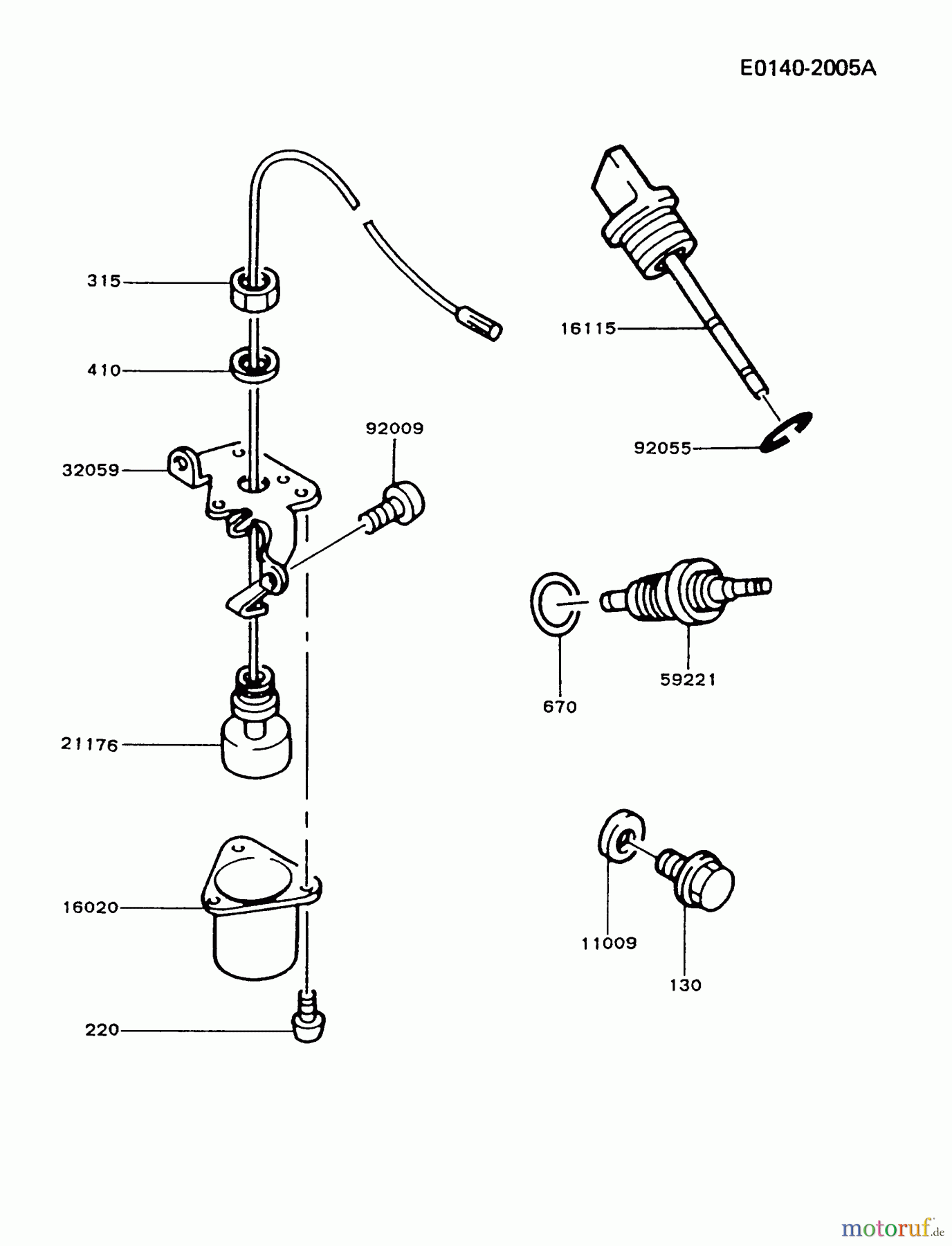 Kawasaki Motoren Motoren, Horizontal FG200D-BS02 - Kawasaki FG200D 4-Stroke Engine LUBRICATION-EQUIPMENT