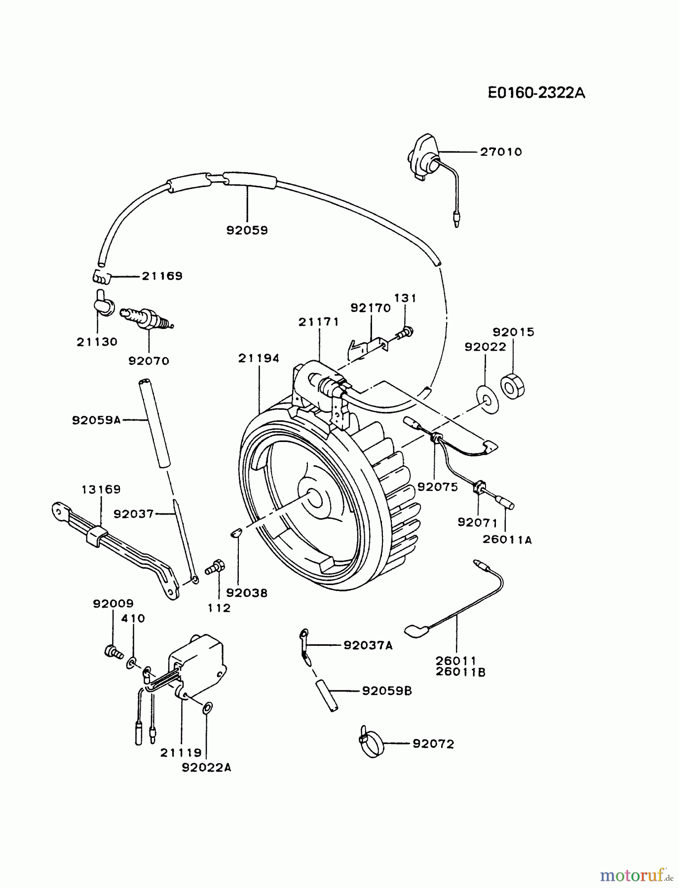 Kawasaki Motoren Motoren, Horizontal FG300D-HS00 - Kawasaki FG300D 4-Stroke Engine ELECTRIC-EQUIPMENT