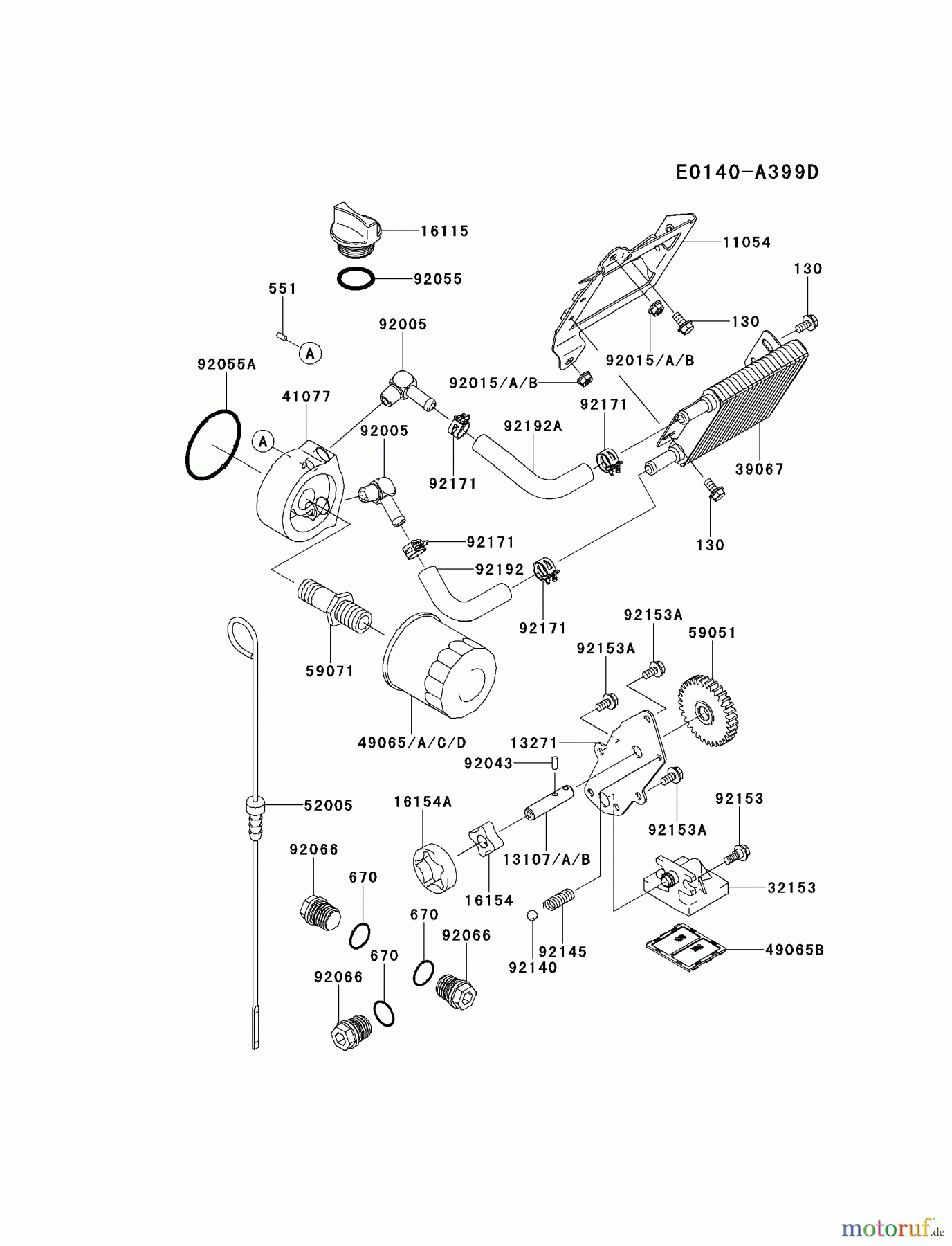 Kawasaki Motoren Motoren, Horizontal FH770D-FS01 - Kawasaki FH770D 4-Stroke Engine LUBRICATION-EQUIPMENT