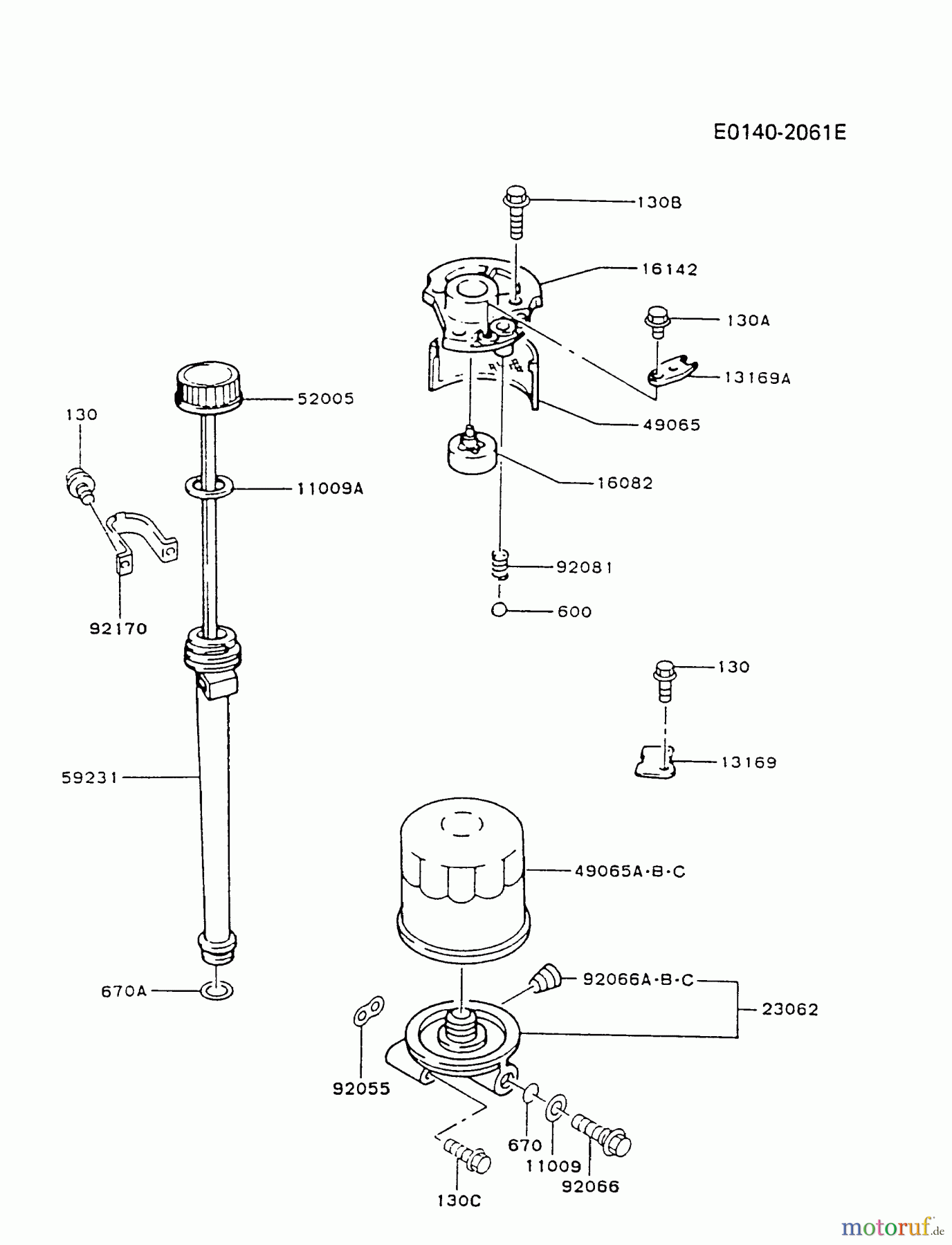 Kawasaki Motoren Motoren Vertikal FA210V - AS02 bis FH641V - DS24 FB460V-DS20 - Kawasaki FB460V 4-Stroke Engine LUBRICATION-EQUIPMENT