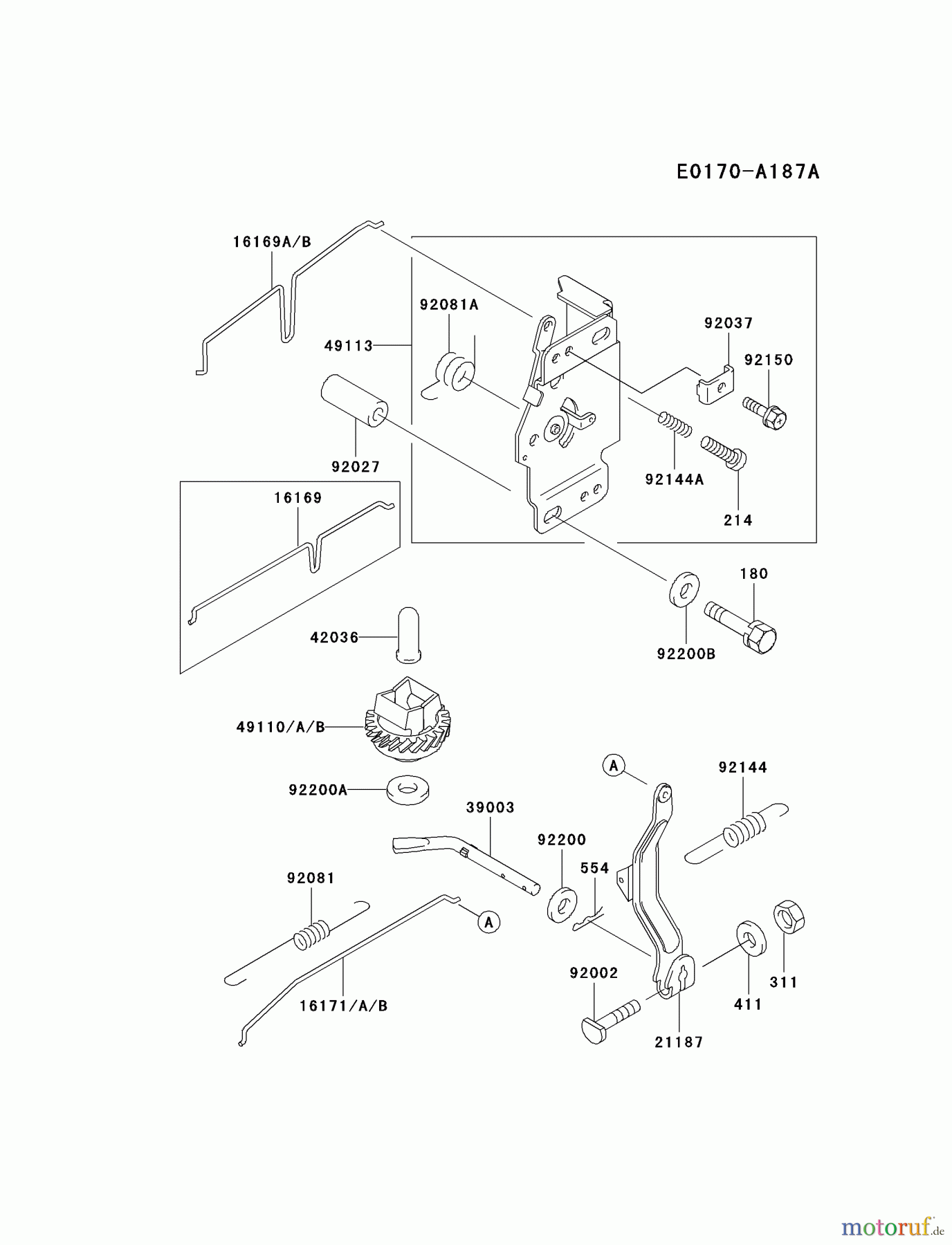 Kawasaki Motoren Motoren Vertikal FA210V - AS02 bis FH641V - DS24 FB460V-ES36 - Kawasaki FB460V 4-Stroke Engine CONTROL-EQUIPMENT
