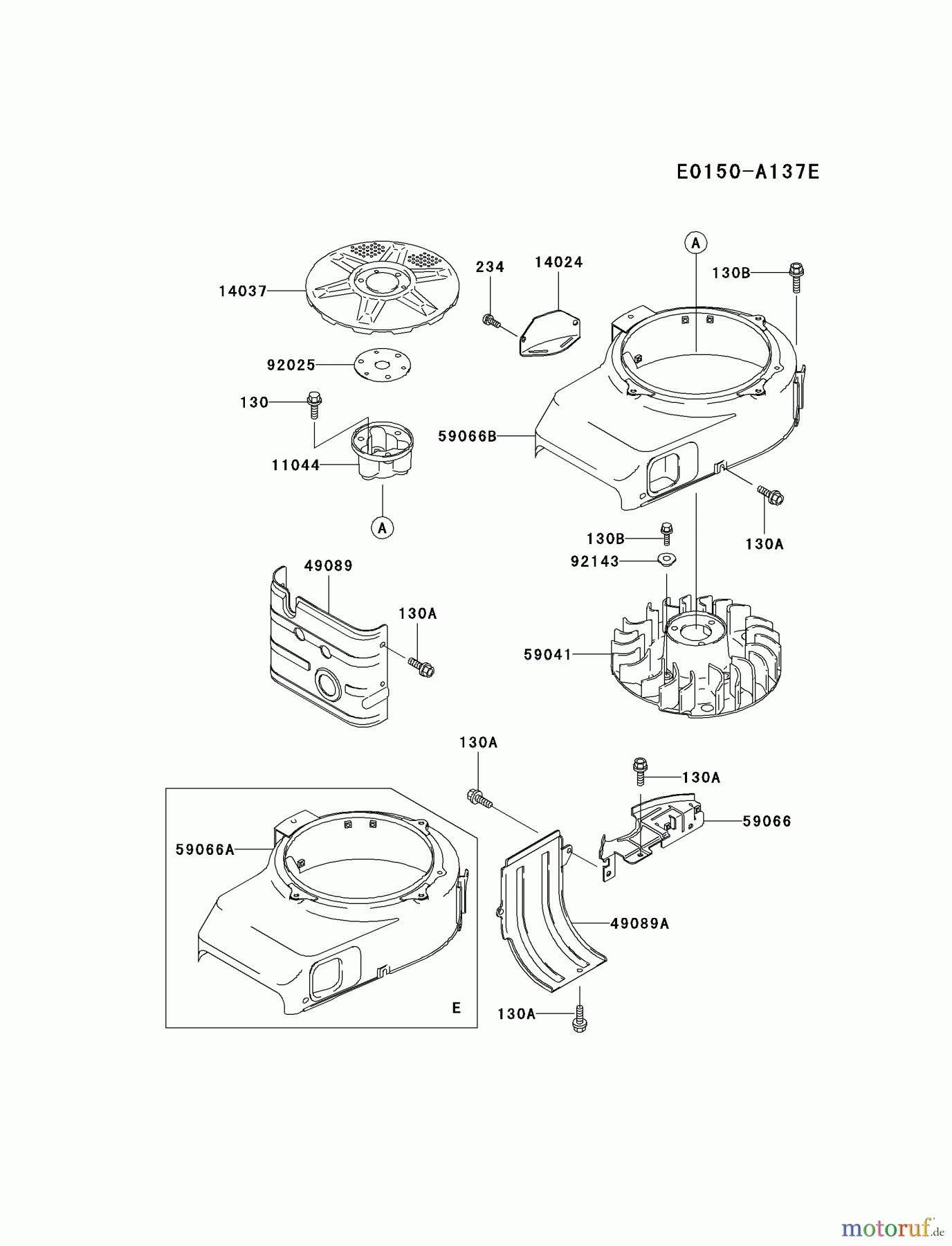 Kawasaki Motoren Motoren Vertikal FA210V - AS02 bis FH641V - DS24 FB460V-ES29 - Kawasaki FB460V 4-Stroke Engine COOLING-EQUIPMENT