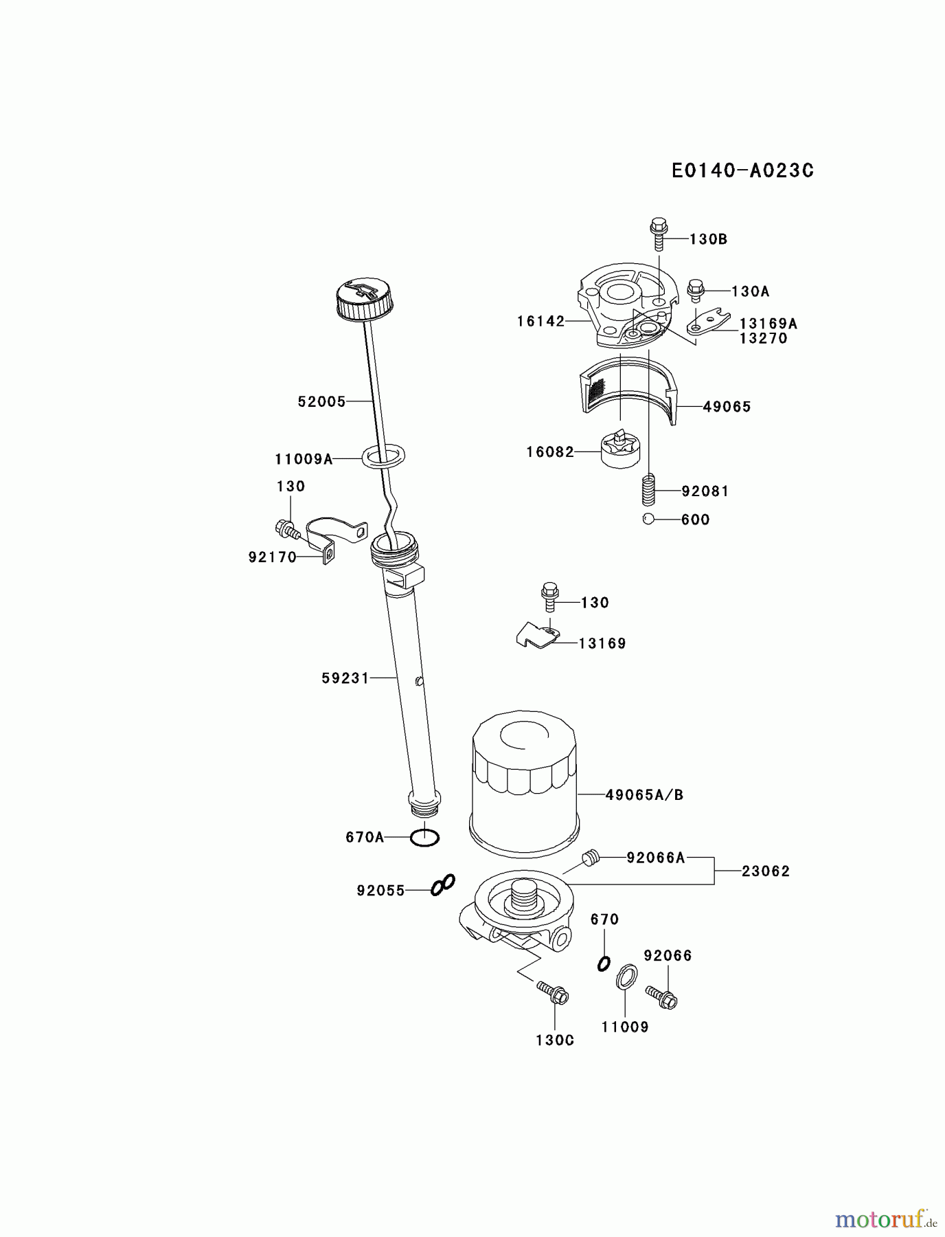 Kawasaki Motoren Motoren Vertikal FA210V - AS02 bis FH641V - DS24 FB460V-LS14 - Kawasaki FB460V 4-Stroke Engine LUBRICATION-EQUIPMENT