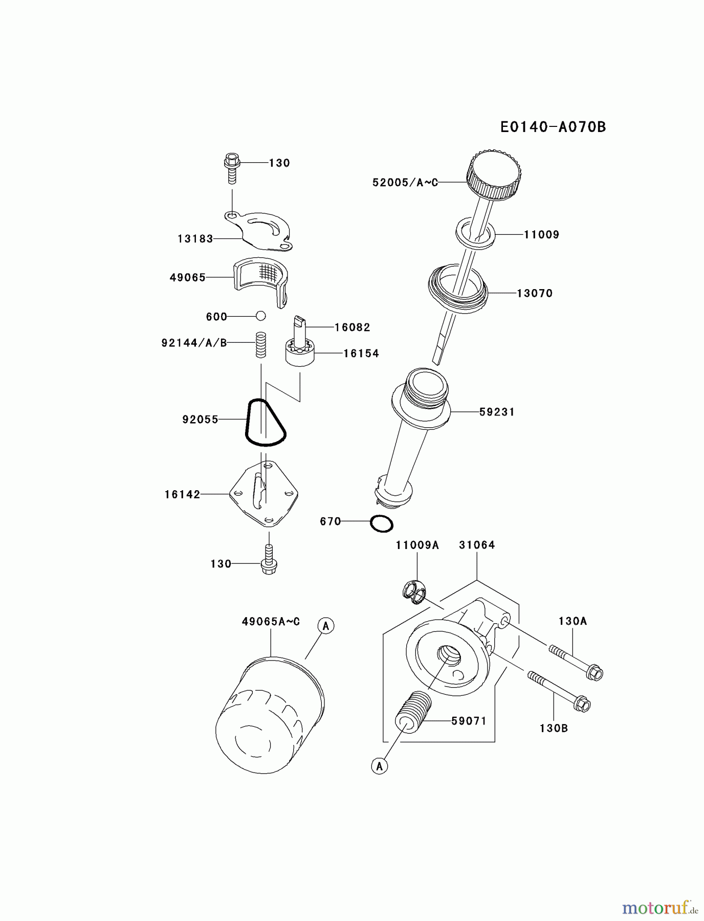 Kawasaki Motoren Motoren Vertikal FA210V - AS02 bis FH641V - DS24 FC150V-GS11 - Kawasaki FC150V 4-Stroke Engine LUBRICATION-EQUIPMENT