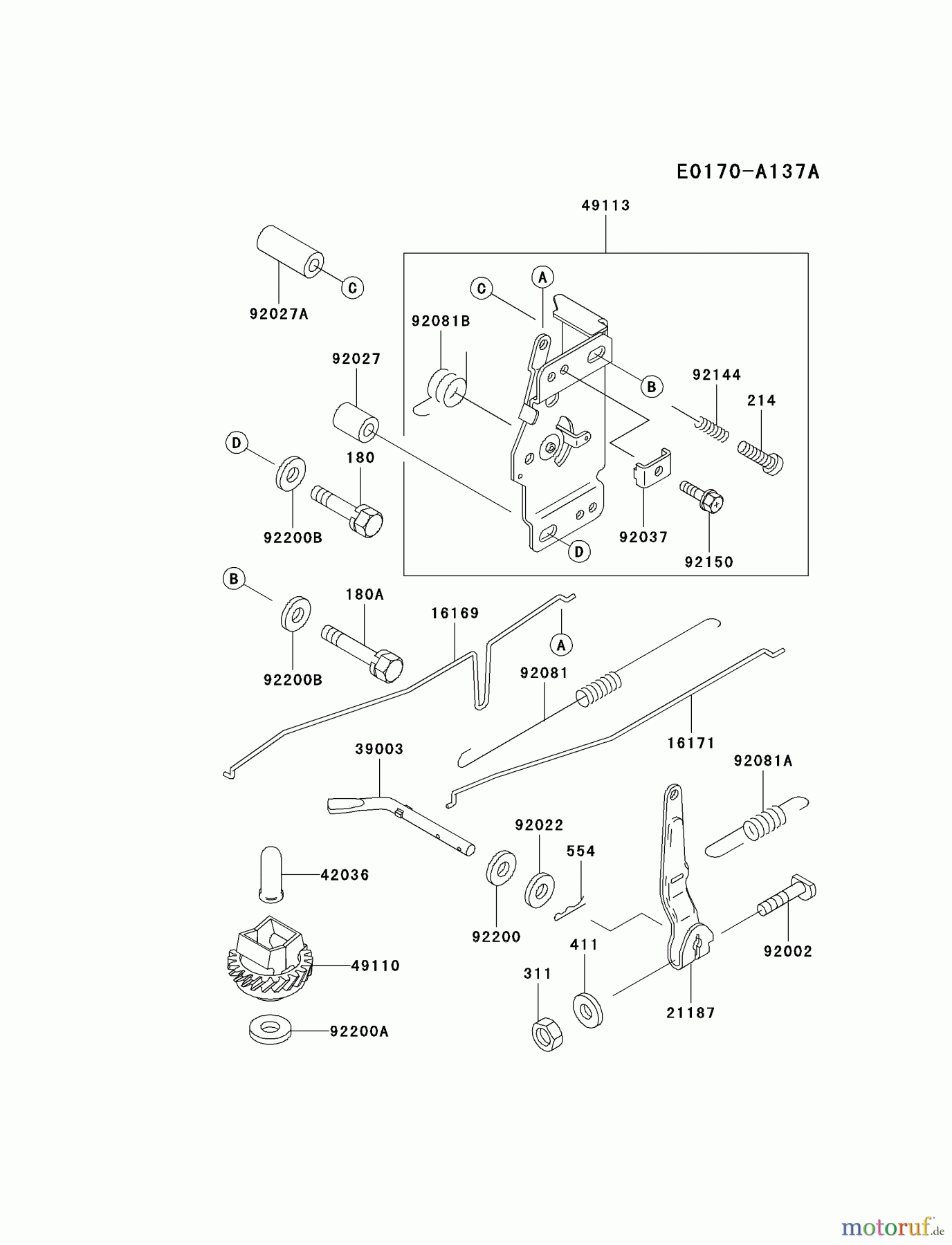Kawasaki Motoren Motoren Vertikal FA210V - AS02 bis FH641V - DS24 FC290V-ES04 - Kawasaki FC290V 4-Stroke Engine CONTROL-EQUIPMENT