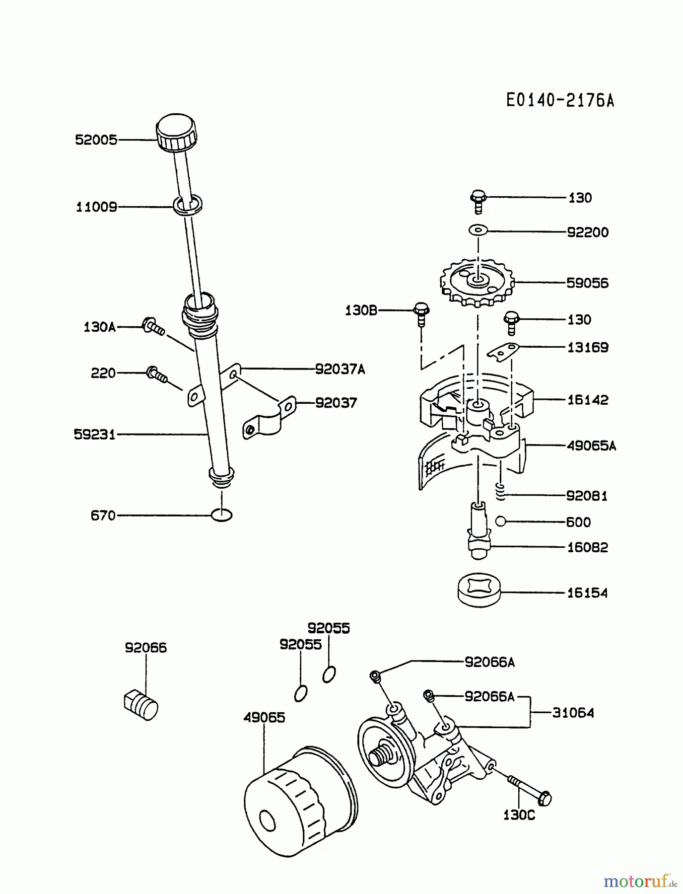 Kawasaki Motoren Motoren Vertikal FA210V - AS02 bis FH641V - DS24 FC400V-AS04 - Kawasaki FC400V 4-Stroke Engine LUBRICATION-EQUIPMENT