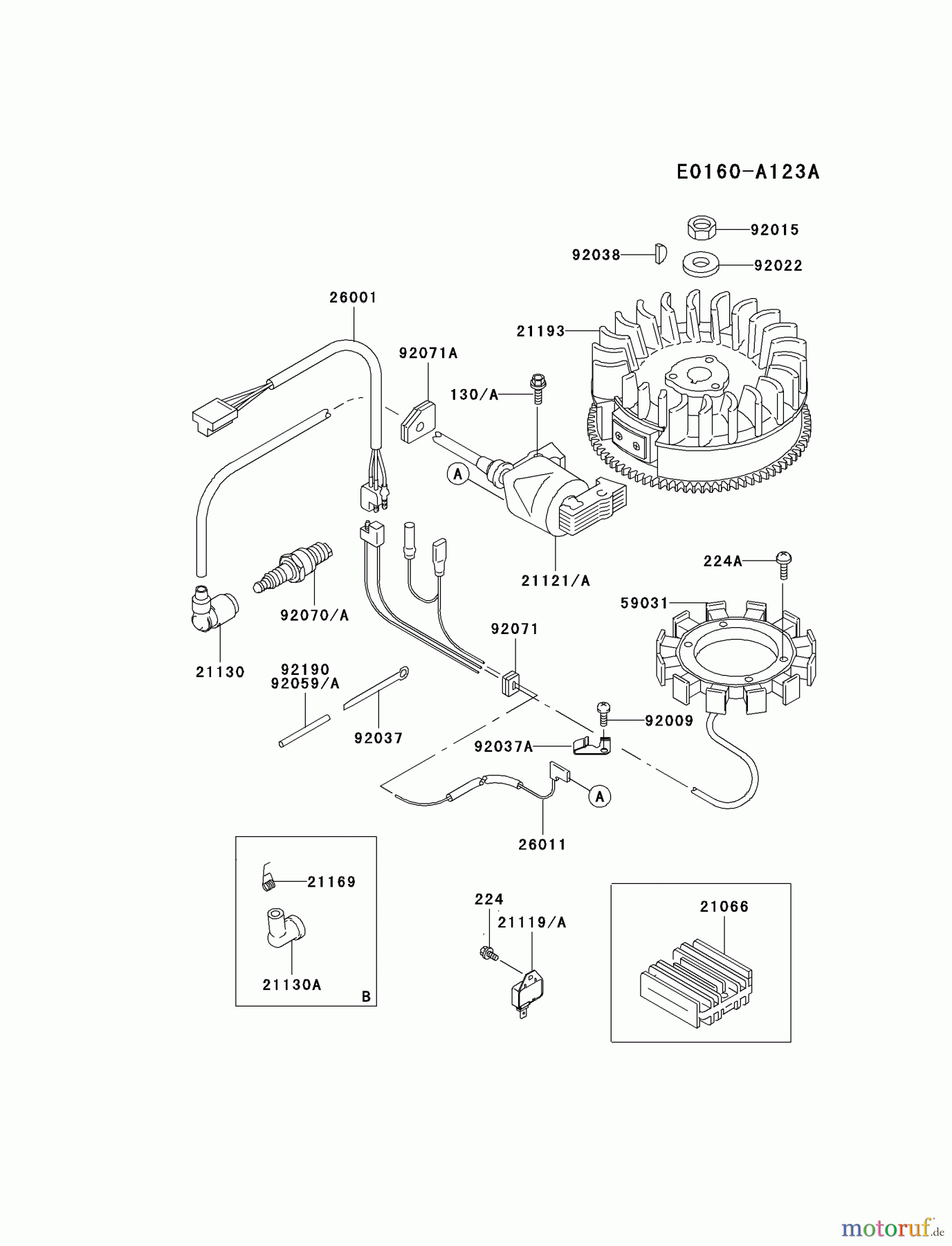 Kawasaki Motoren Motoren Vertikal FA210V - AS02 bis FH641V - DS24 FC400V-AS02 - Kawasaki FC400V 4-Stroke Engine ELECTRIC-EQUIPMENT