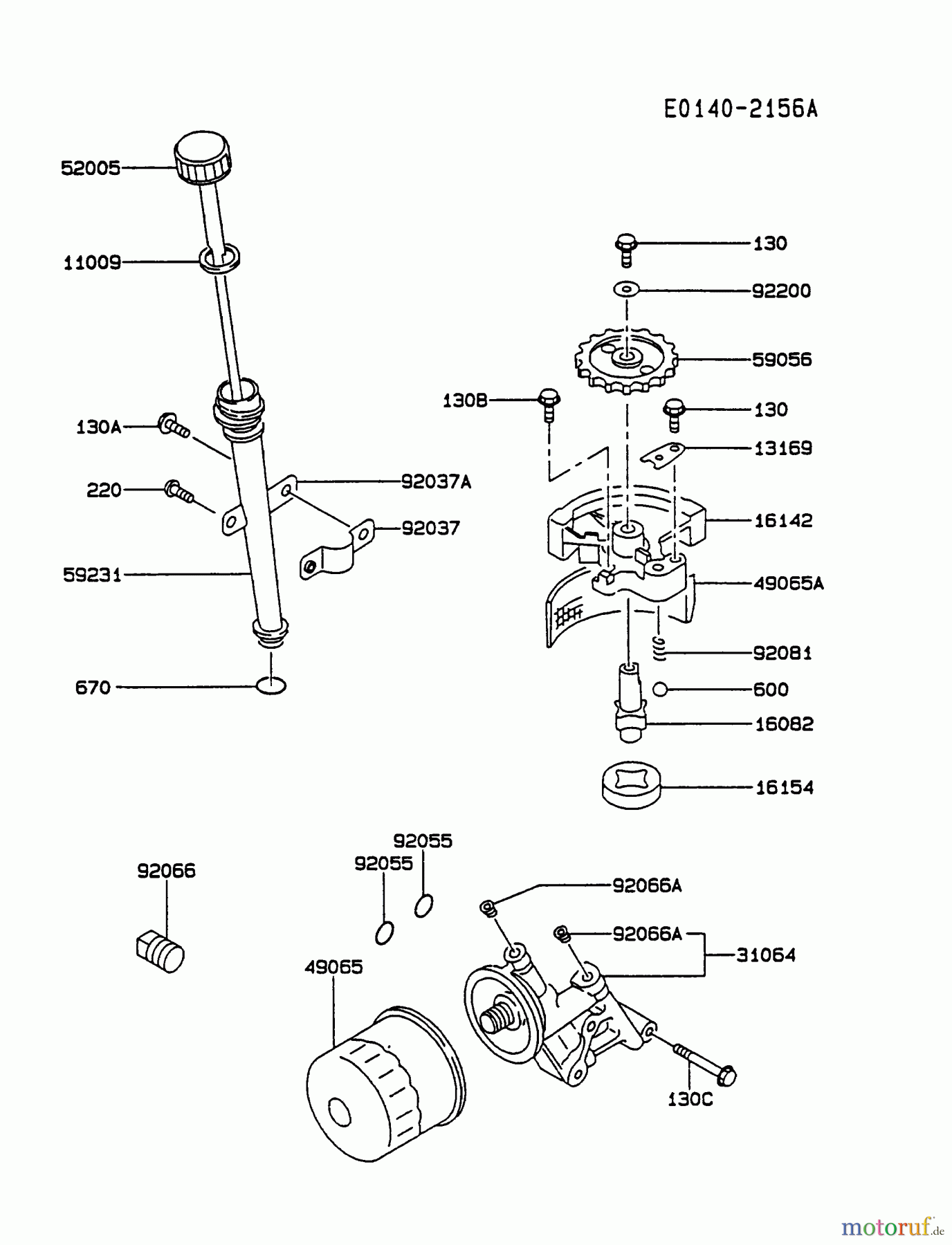 Kawasaki Motoren Motoren Vertikal FA210V - AS02 bis FH641V - DS24 FC420V-AS15 - Kawasaki FC420V 4-Stroke Engine LUBRICATION-EQUIPMENT