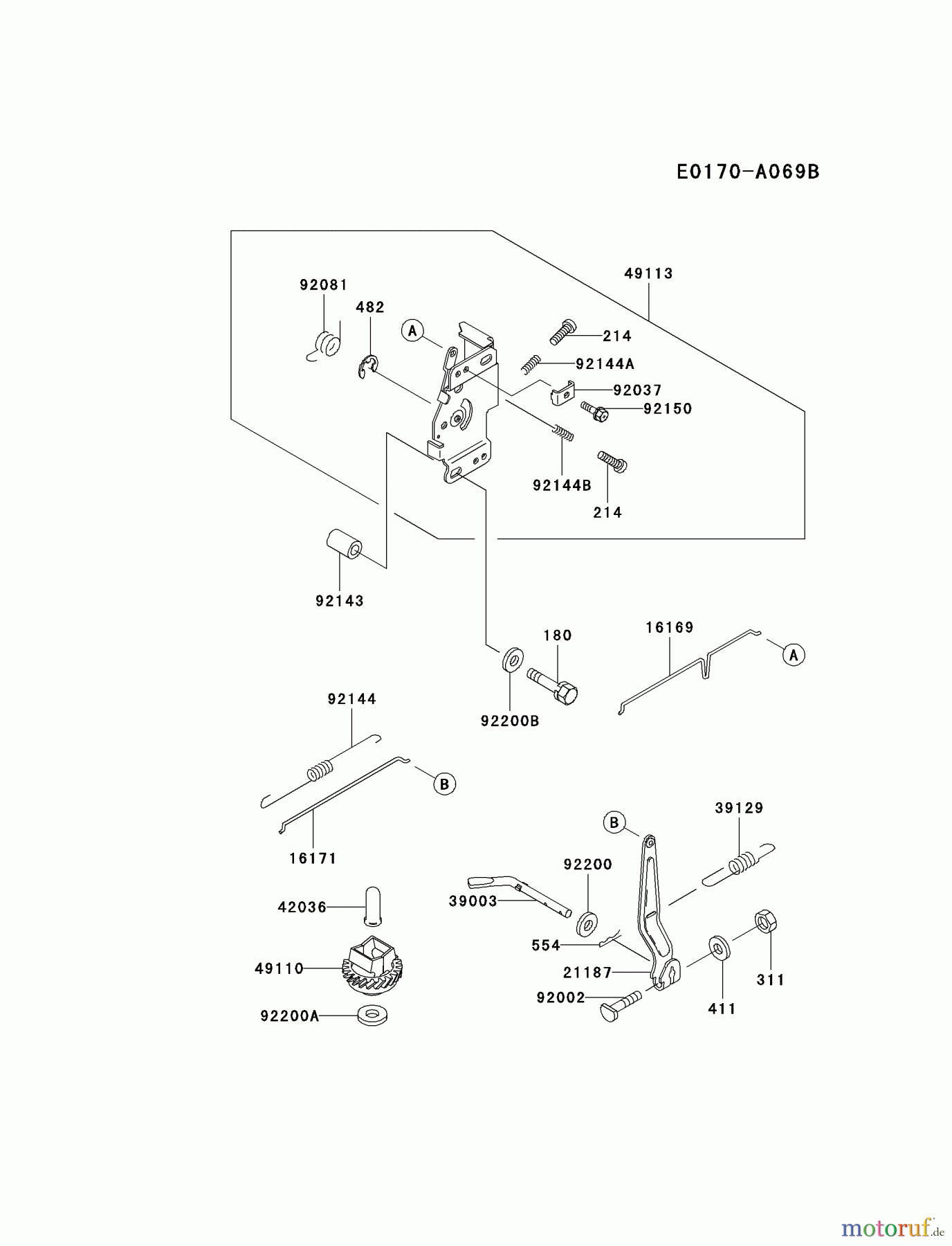Kawasaki Motoren Motoren Vertikal FA210V - AS02 bis FH641V - DS24 FC401V-AS00 - Kawasaki FC401V 4-Stroke Engine CONTROL-EQUIPMENT