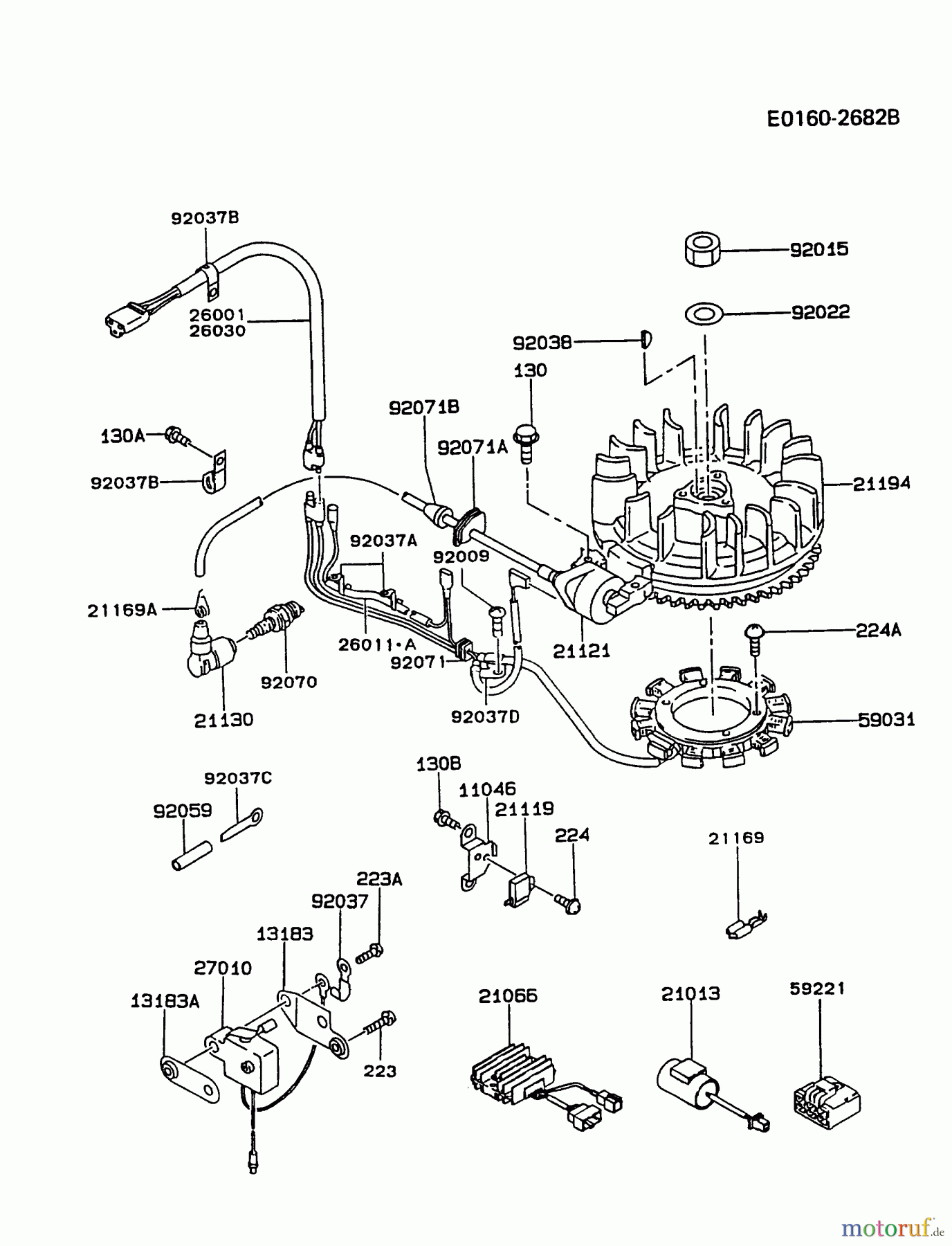 Kawasaki Motoren Motoren Vertikal FA210V - AS02 bis FH641V - DS24 FC420V-AS14 - Kawasaki FC420V 4-Stroke Engine ELECTRIC-EQUIPMENT