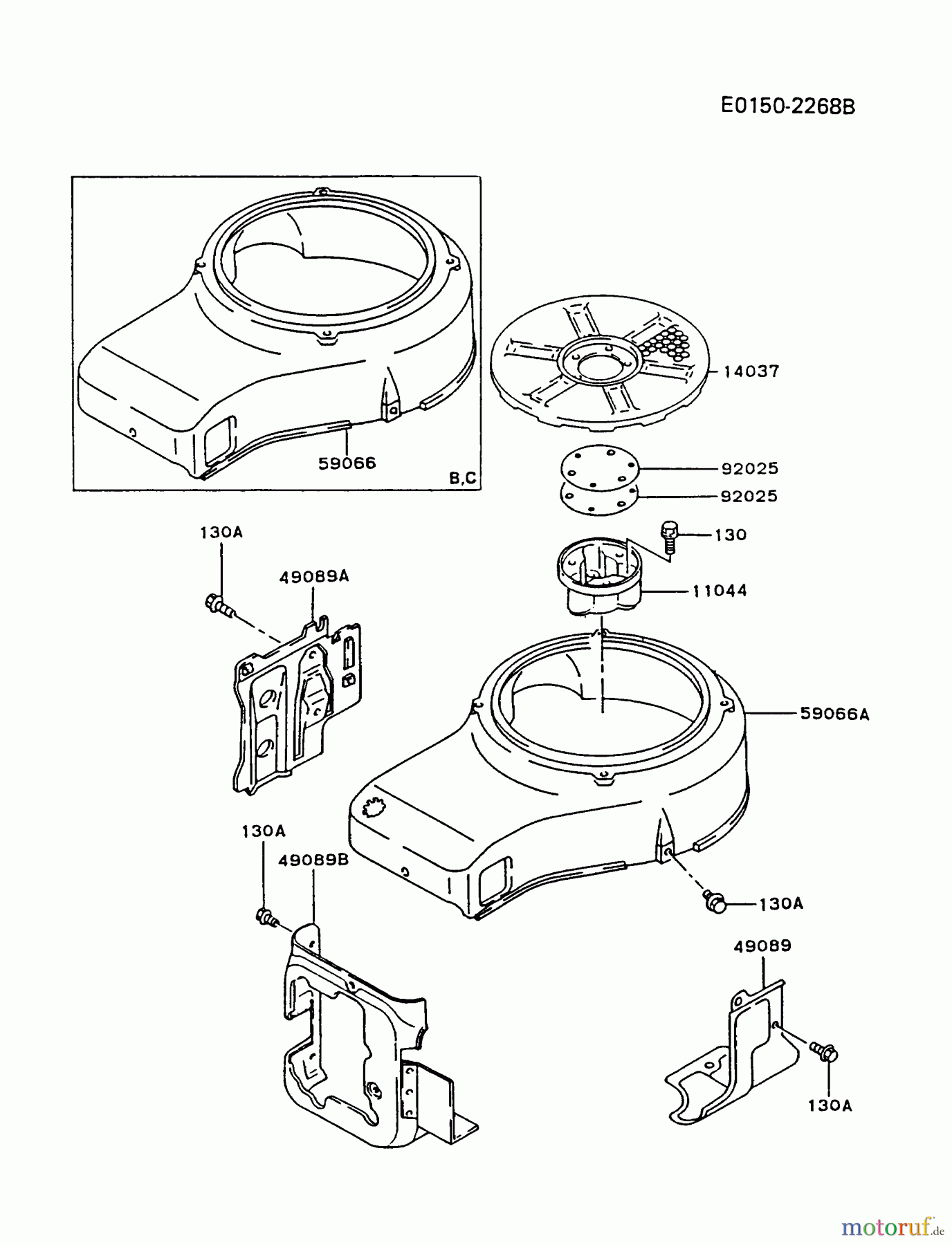 Kawasaki Motoren Motoren Vertikal FA210V - AS02 bis FH641V - DS24 FC420V-CS05 - Kawasaki FC420V 4-Stroke Engine COOLING-EQUIPMENT
