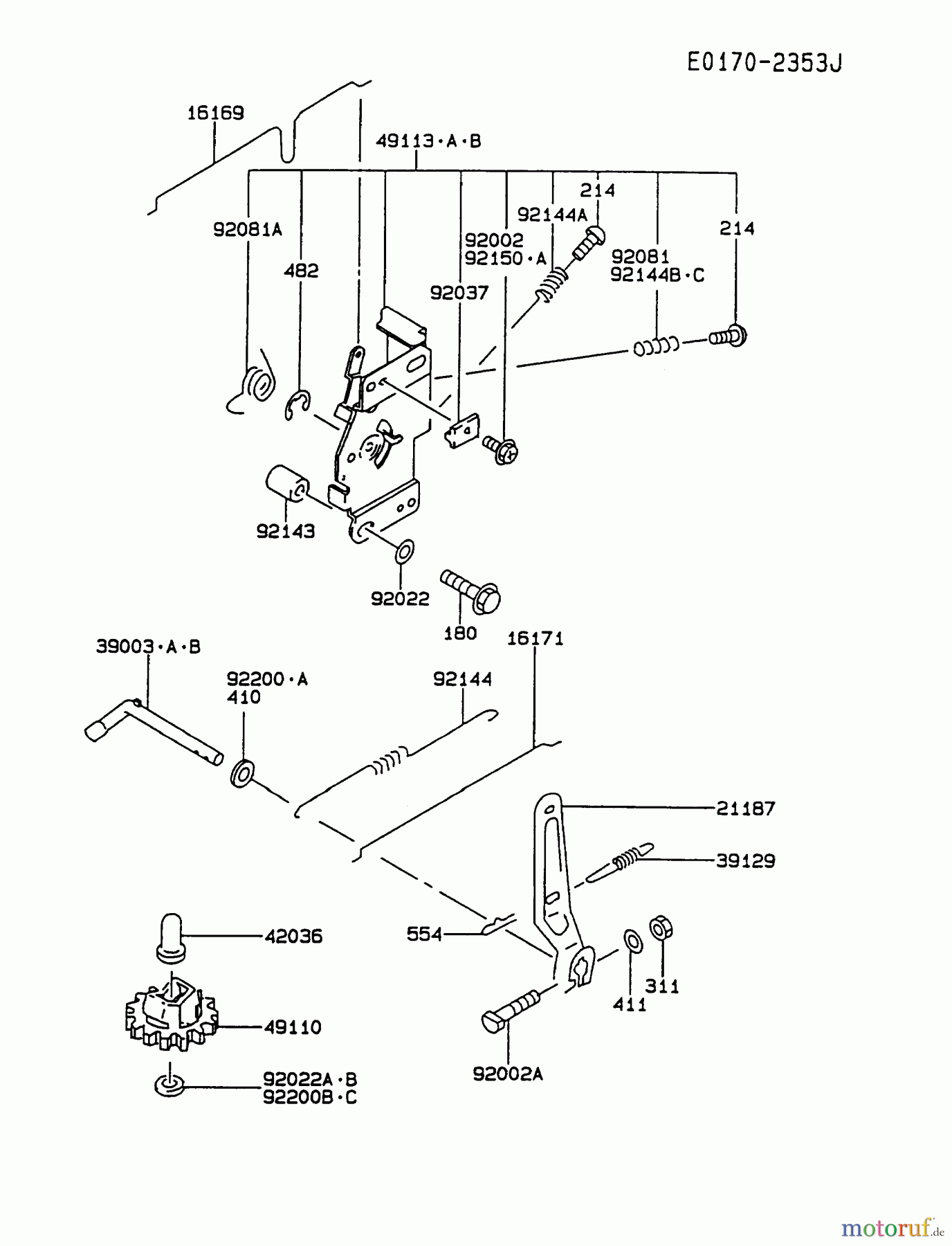 Kawasaki Motoren Motoren Vertikal FA210V - AS02 bis FH641V - DS24 FC420V-BS01 - Kawasaki FC420V 4-Stroke Engine CONTROL-EQUIPMENT