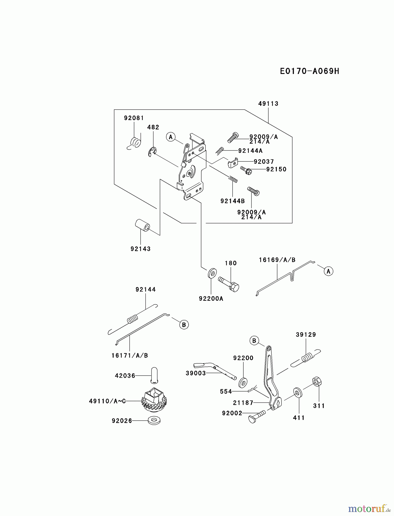 Kawasaki Motoren Motoren Vertikal FA210V - AS02 bis FH641V - DS24 FC420V-FS06 - Kawasaki FC420V 4-Stroke Engine CONTROL-EQUIPMENT