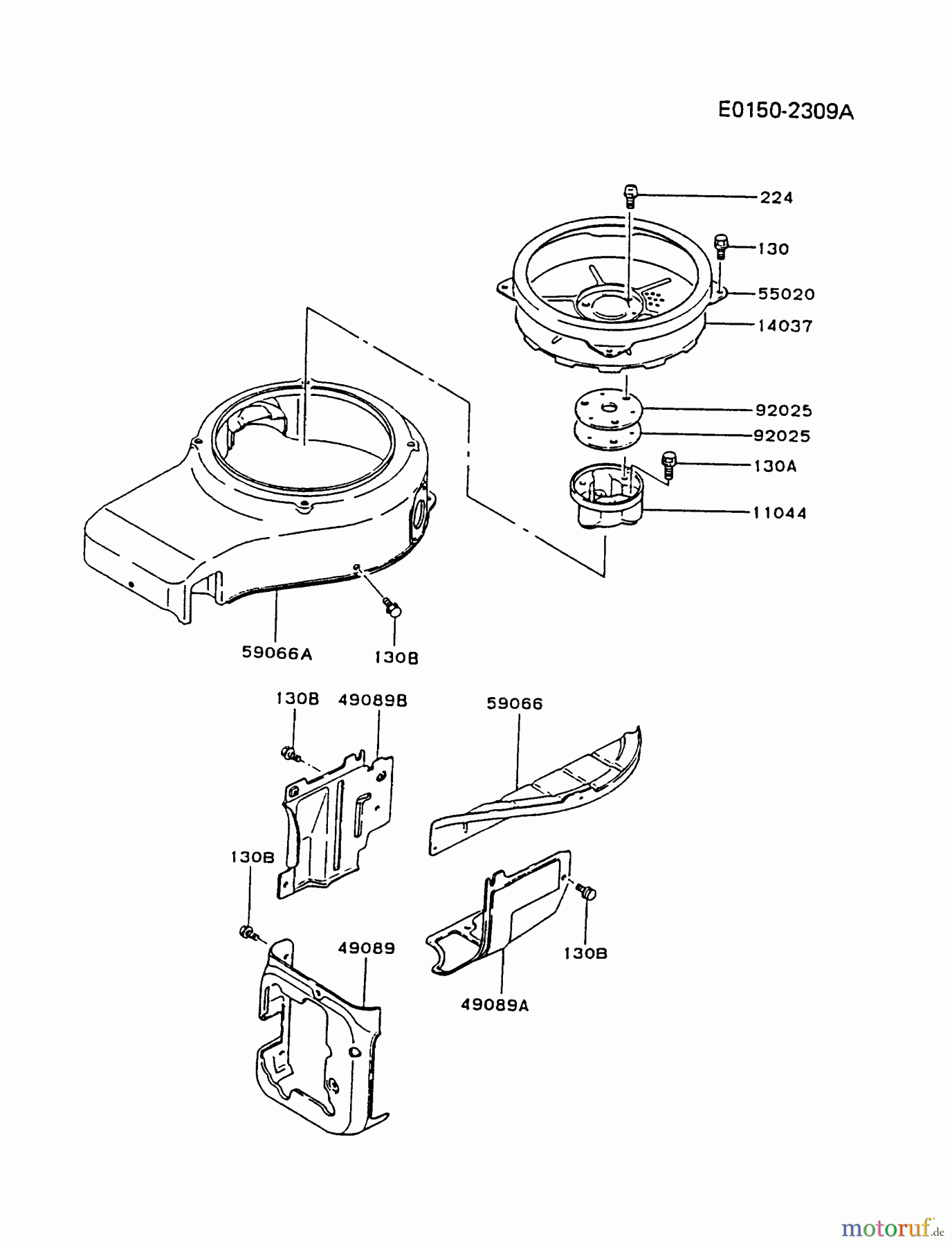 Kawasaki Motoren Motoren Vertikal FA210V - AS02 bis FH641V - DS24 FC540V-AS13 - Kawasaki FC540V 4-Stroke Engine COOLING-EQUIPMENT