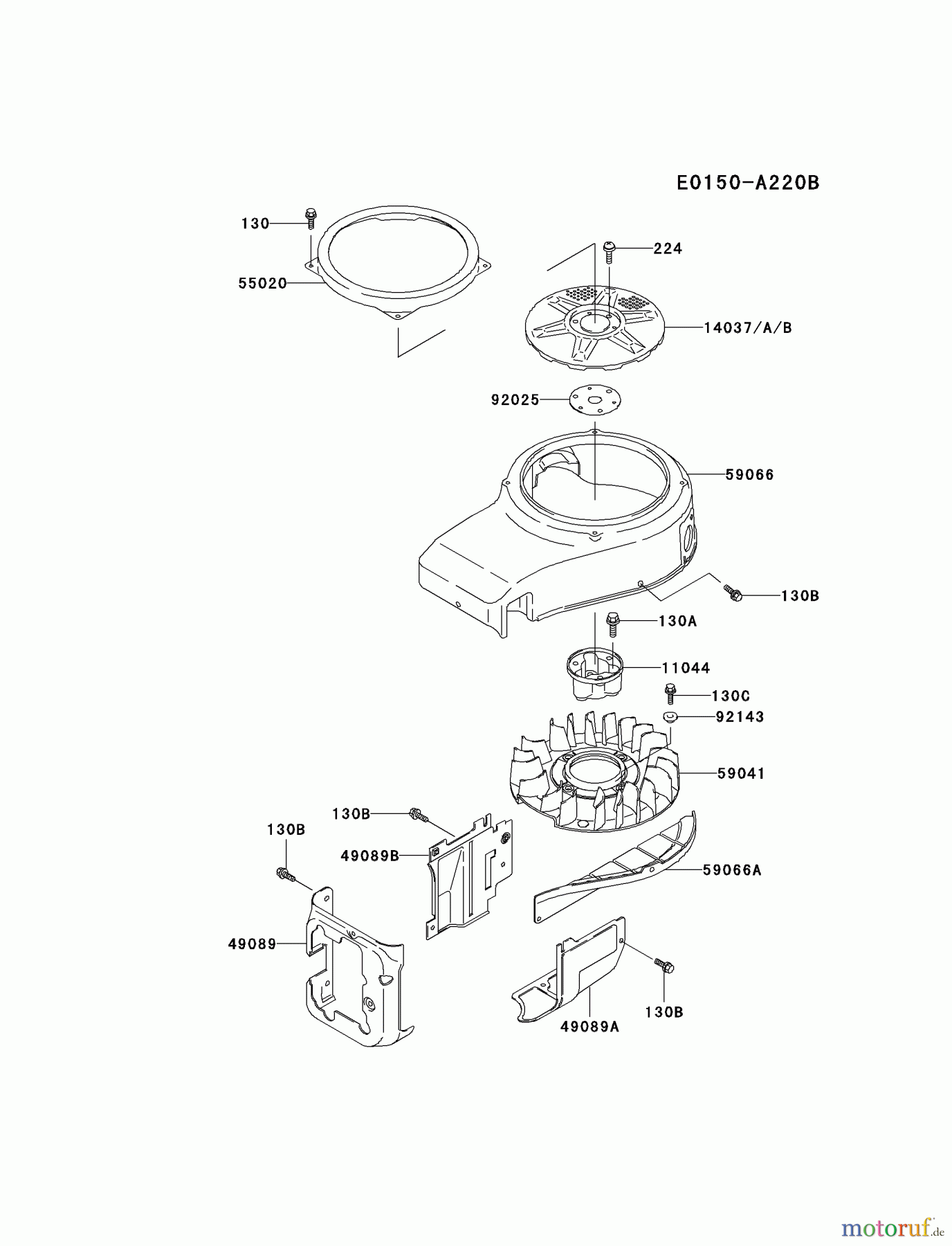  Kawasaki Motoren Motoren Vertikal FA210V - AS02 bis FH641V - DS24 FC540V-JS03 - Kawasaki FC540V 4-Stroke Engine COOLING-EQUIPMENT