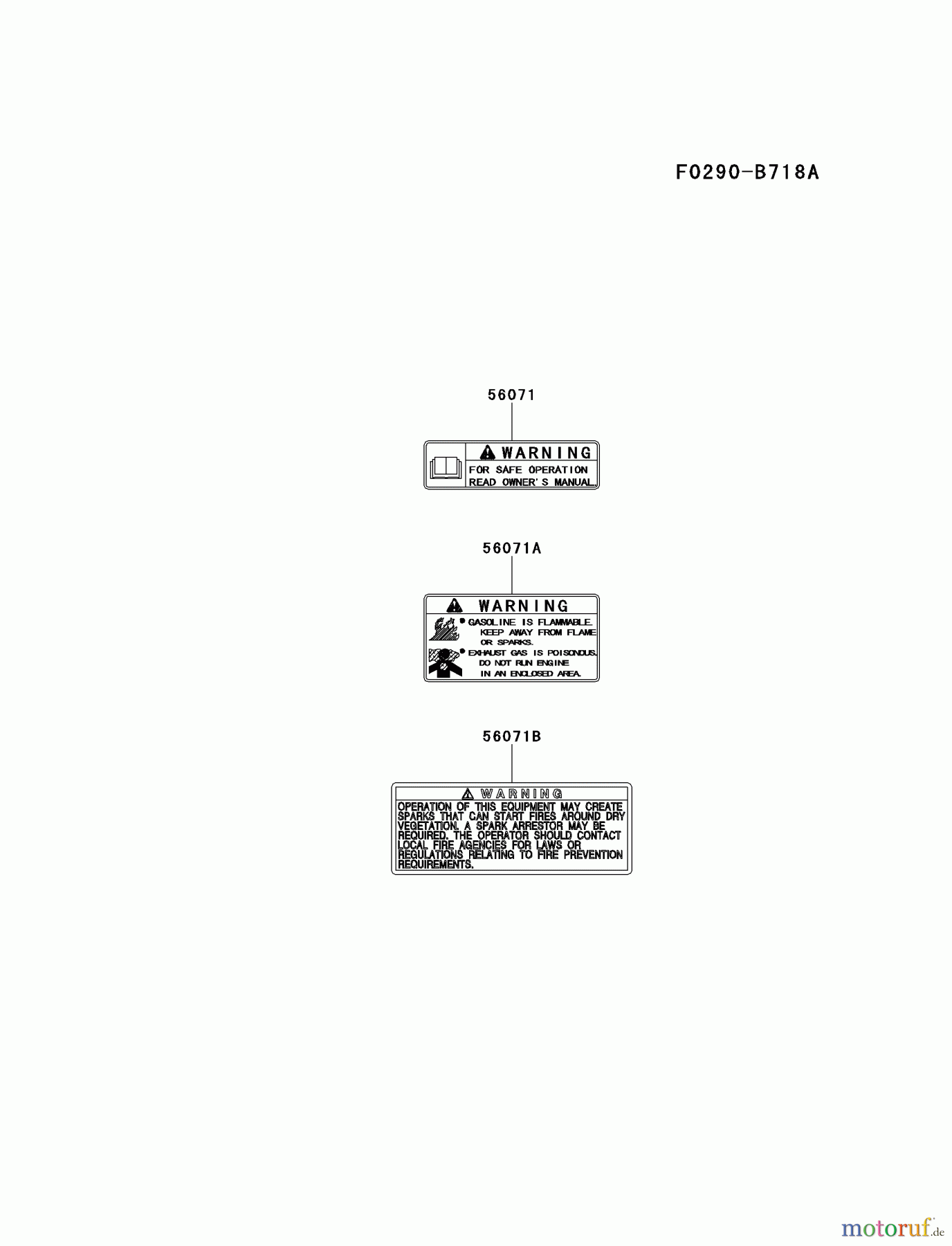 Kawasaki Geräte Trimmer, Faden / Bürste KTF27B-A3 (KTF27B) - Kawasaki Grass Trimmer LABEL