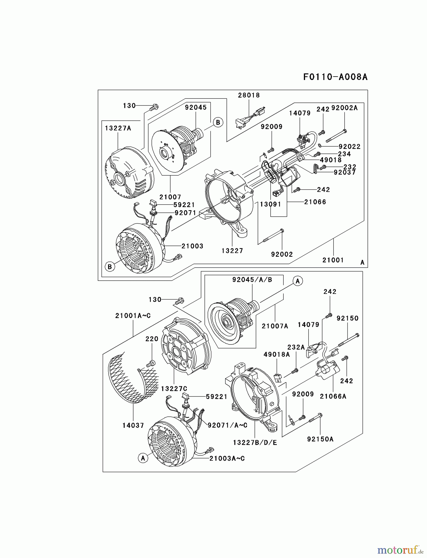 Kawasaki Geräte Stromerzeuger GAT40A-CS00 (GA1400A) - Kawasaki Generator GENERATOR #1