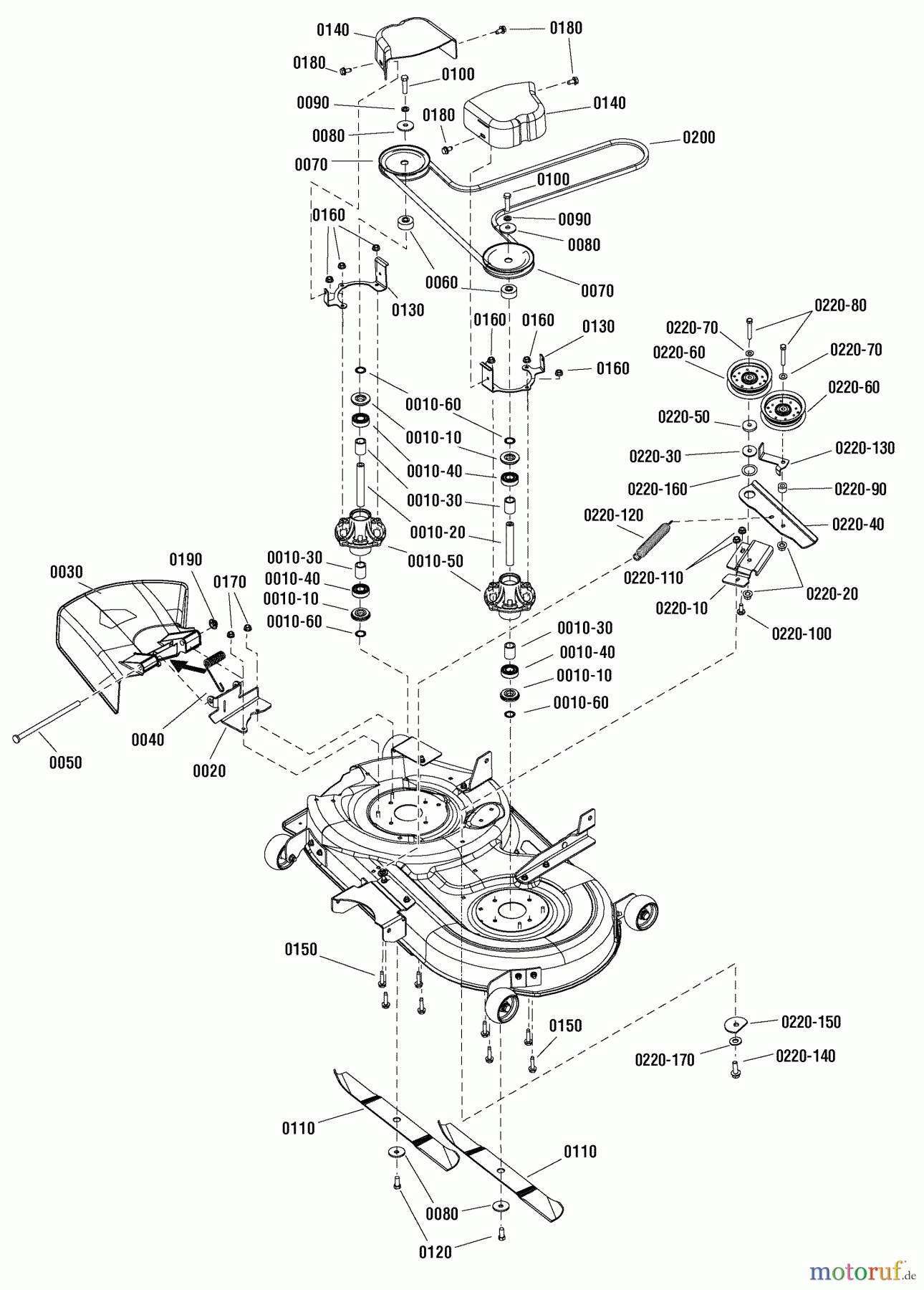  Murray Nullwendekreismäher, Zero-Turn C950-60106-0 (7800820) - Craftsman ZTS7000, 21HP B&S w/42