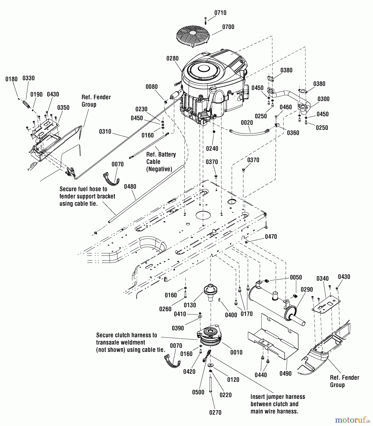  Murray Nullwendekreismäher, Zero-Turn 107.280073 (7800690A) - Craftsman ZTS7000, 285Z, 26HP B&S w/52