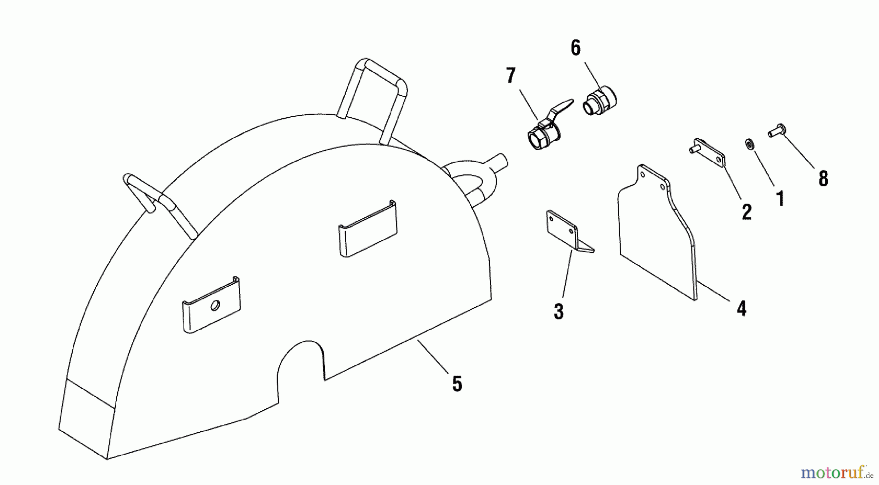  Murray Betonsägen EX20-S (866057) - Briggs & Stratton Concrete Floor Walk-Behind Saw Blade Cover Group (80003277)