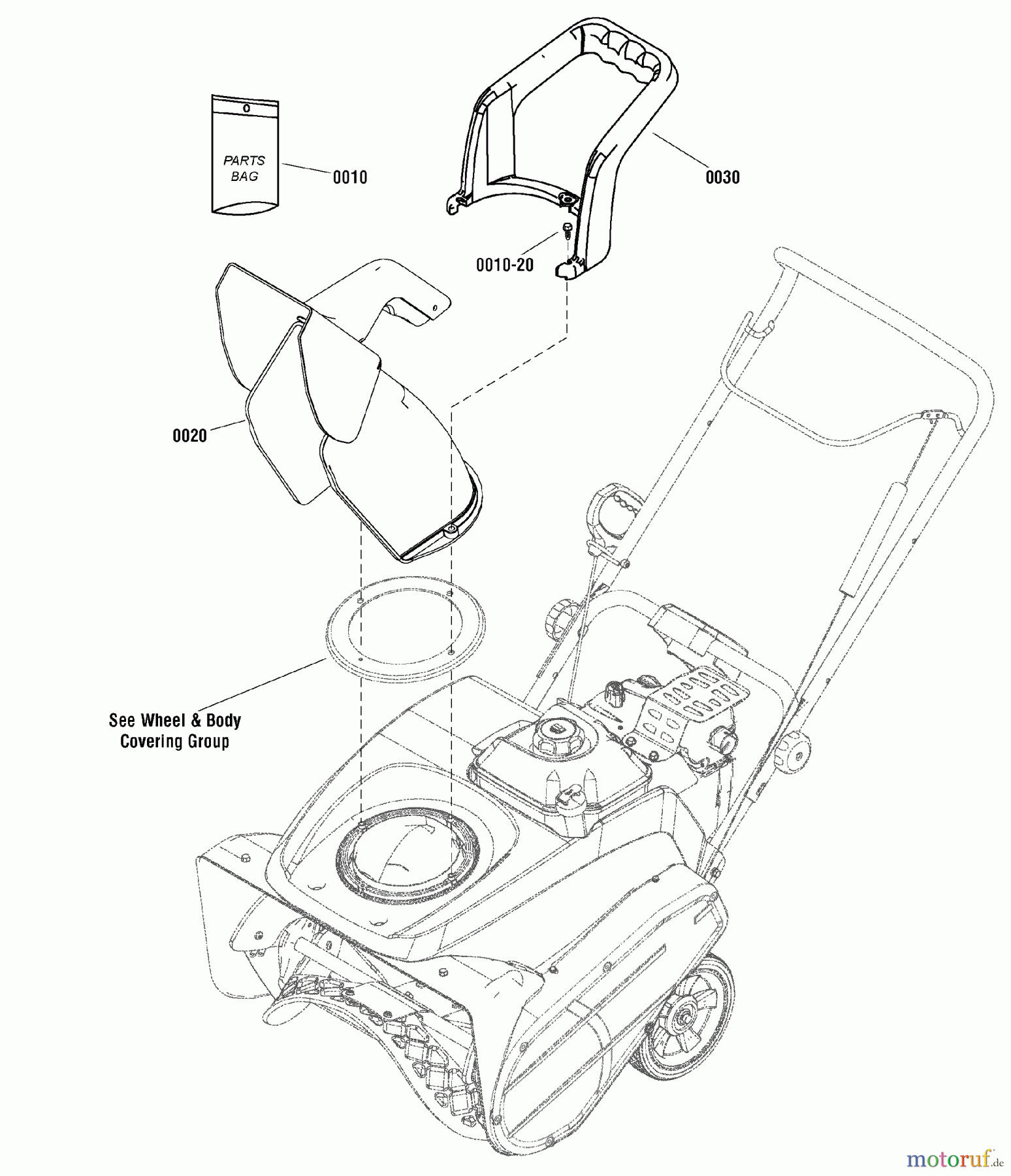  Murray Schneefräsen 1696306-00 (938022) - Briggs & Stratton Sno-Tek 22