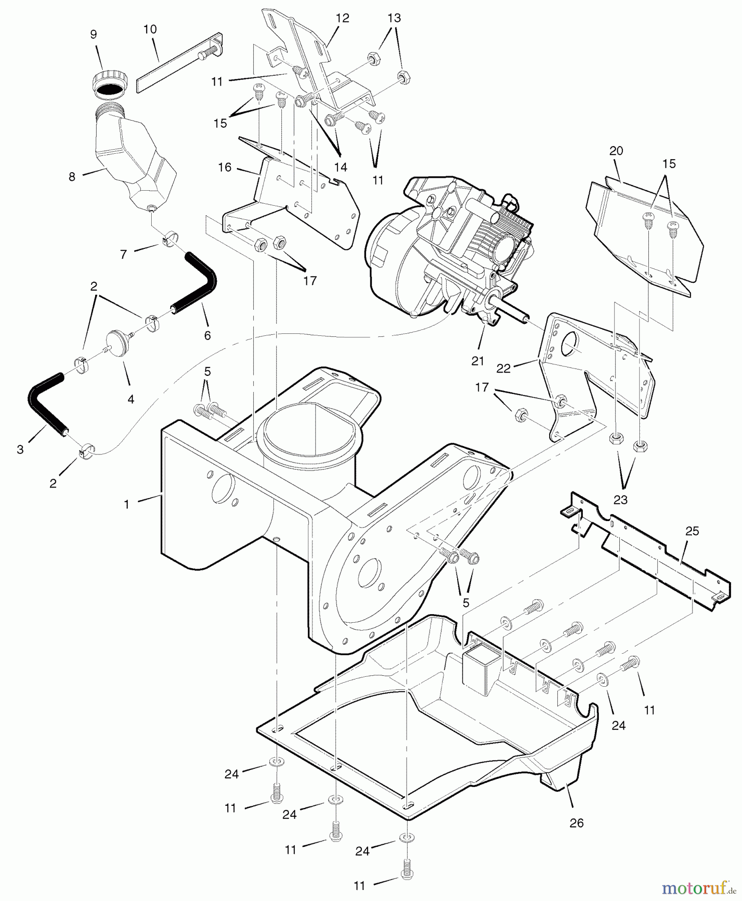  Murray Schneefräsen 521SSR (621503x37NA) - Husqvarna 21