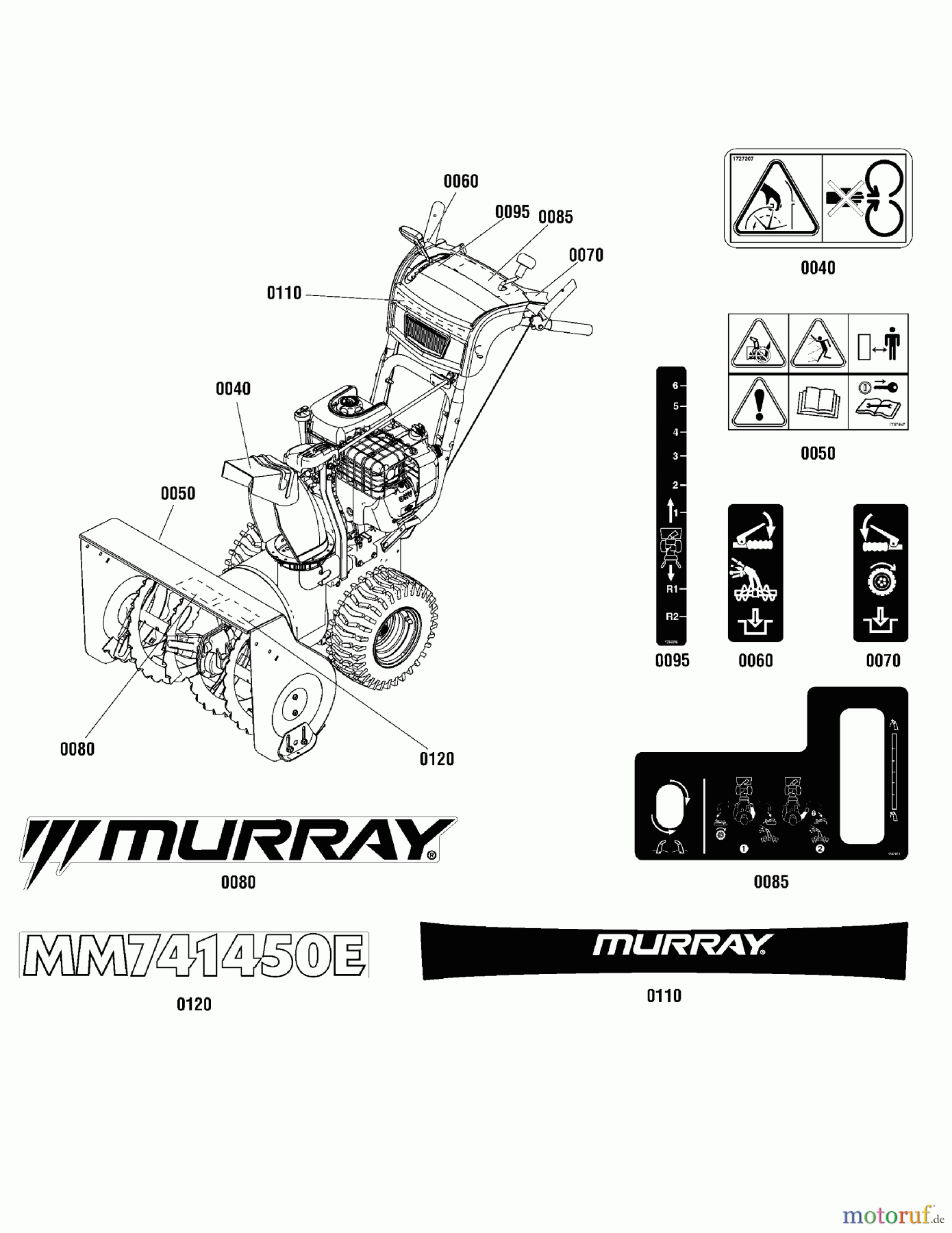 Murray Schneefräsen MM691150E (1696200-00) - Murray 27
