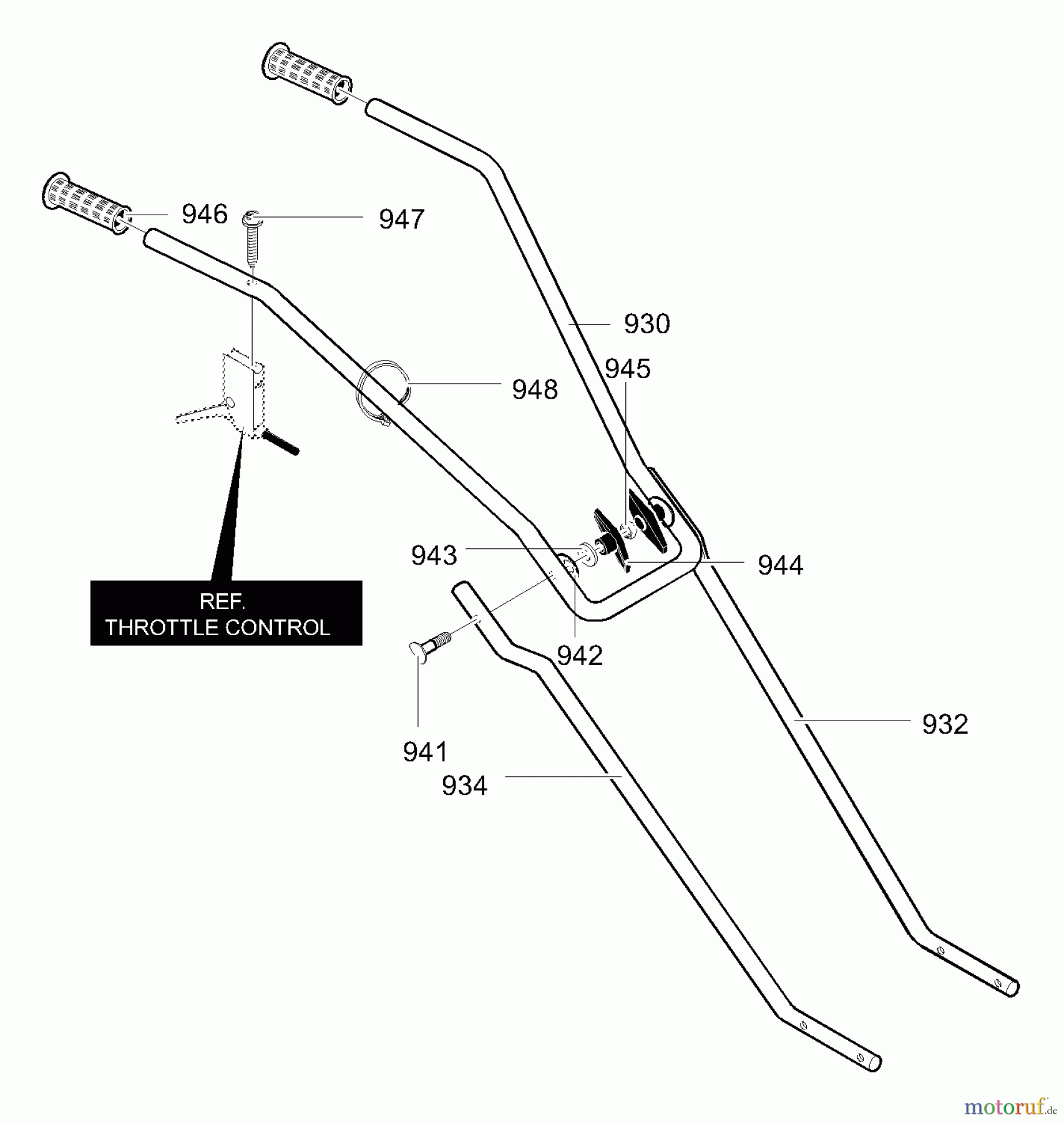 Murray Motorhacken und Kultivierer 11052x4B - Murray Cultivator (2000) Handle Assembly