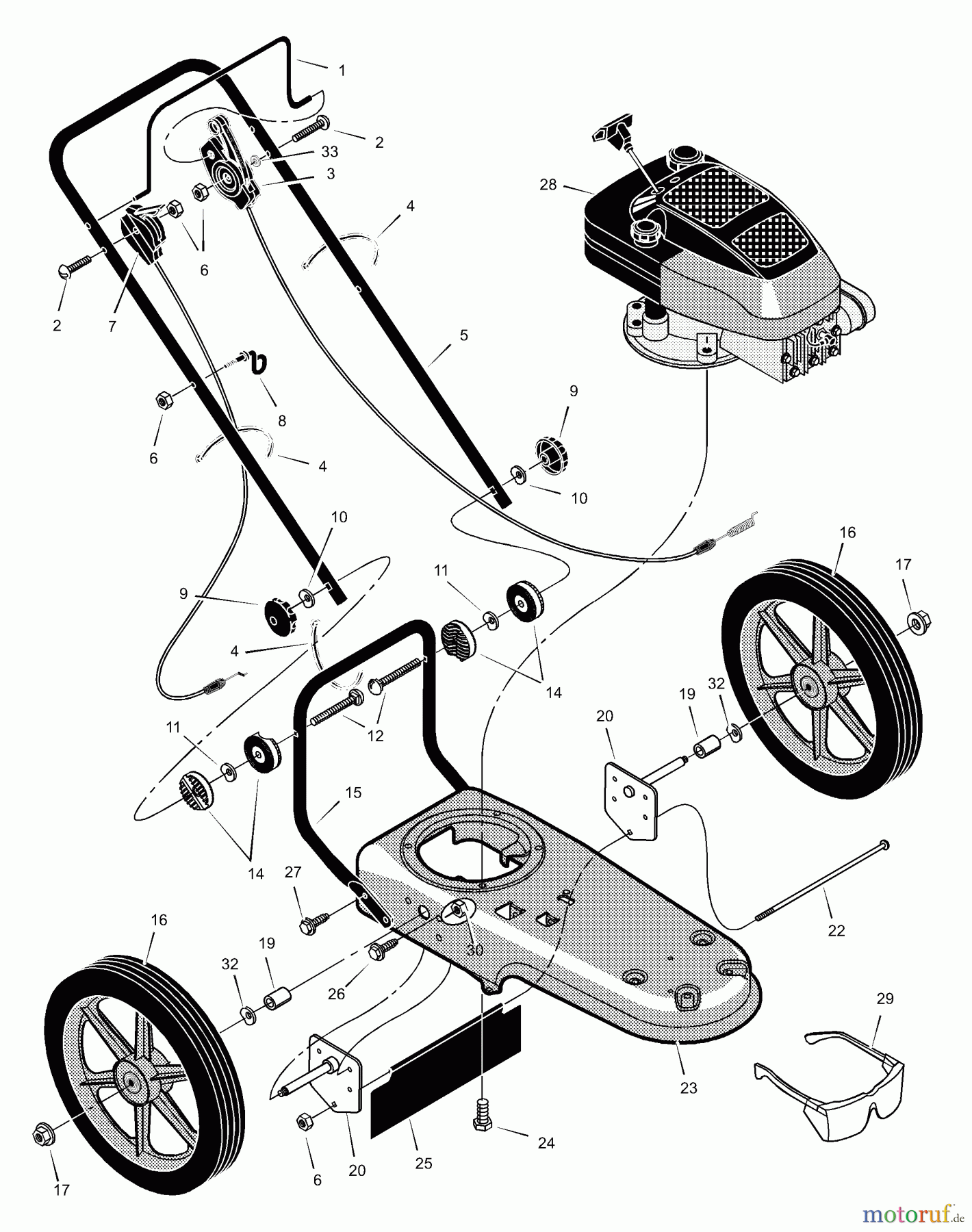  Murray Trimmer zum Schieben TM5000x89NA - Yard King Performance Walk-Behind String Trimmer (2002) Illustration & Parts List