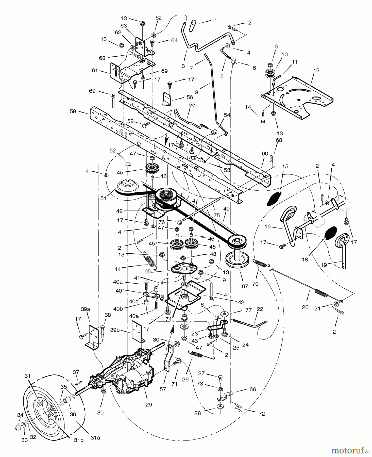  Murray Rasen- und Gartentraktoren 465307x31A - Scotts 46