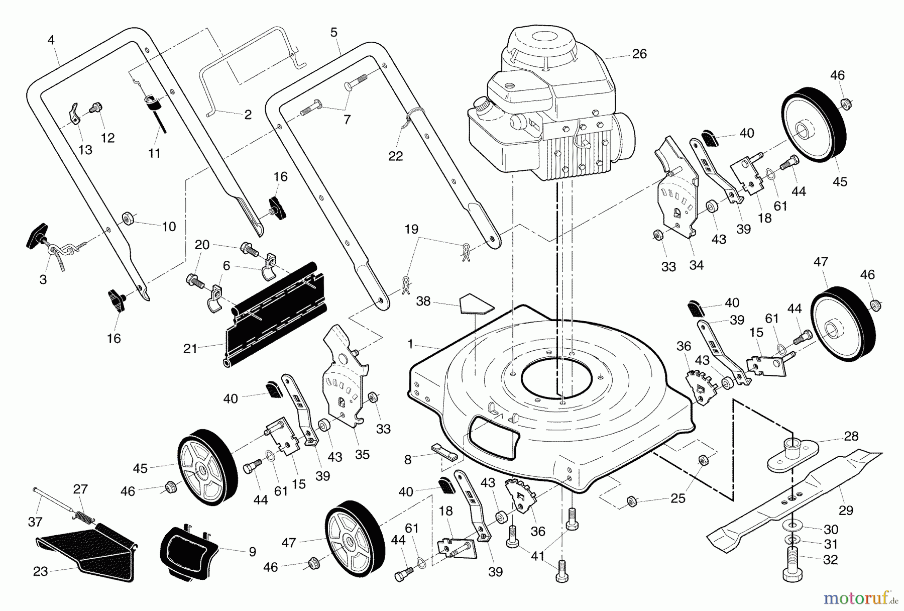  Murray Rasenmäher M22450 (96114002500) - Murray 22