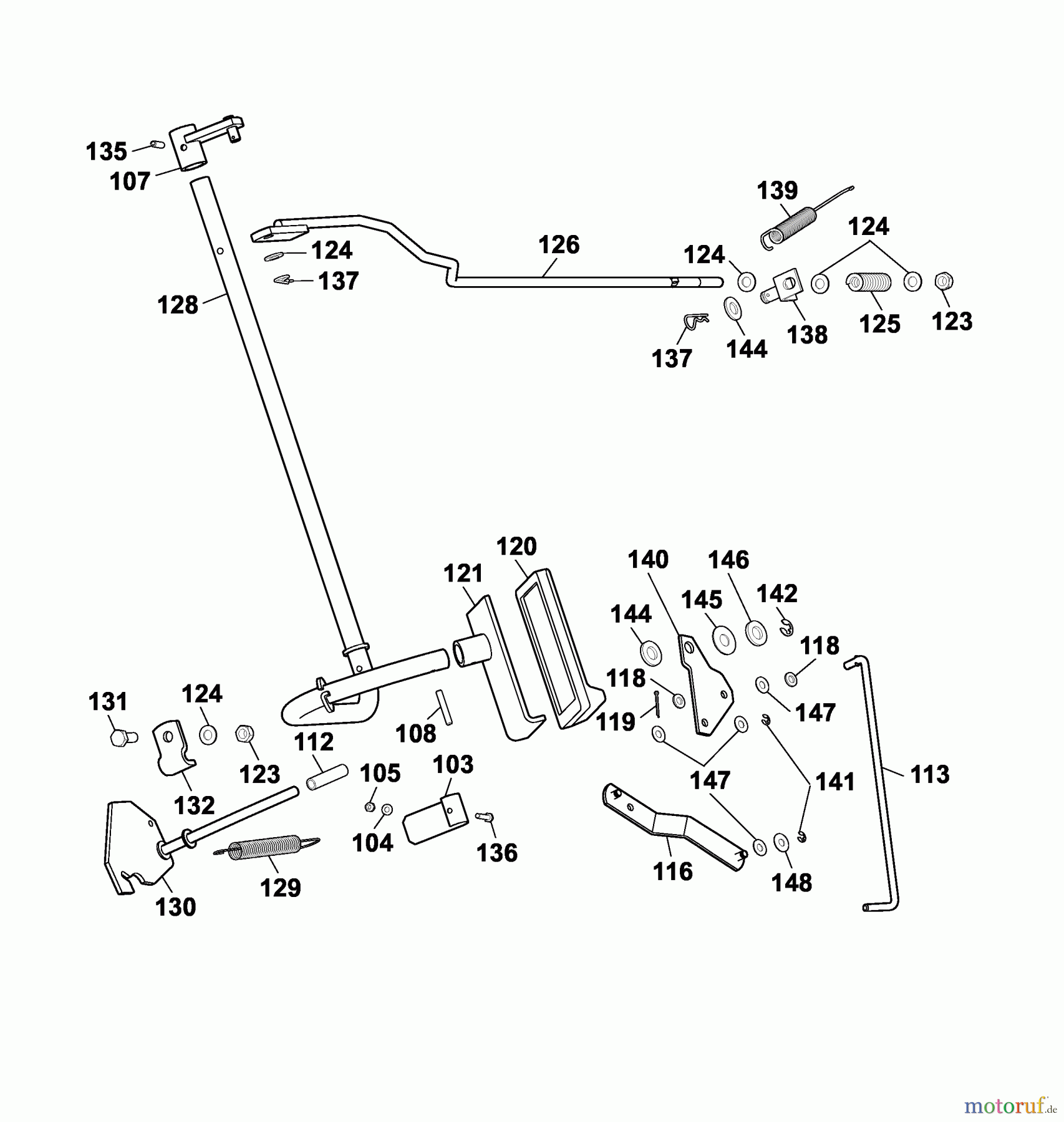  Wolf-Garten Lawn tractors Trac OHV 6 6200000 Series C  (2004) Operation brake