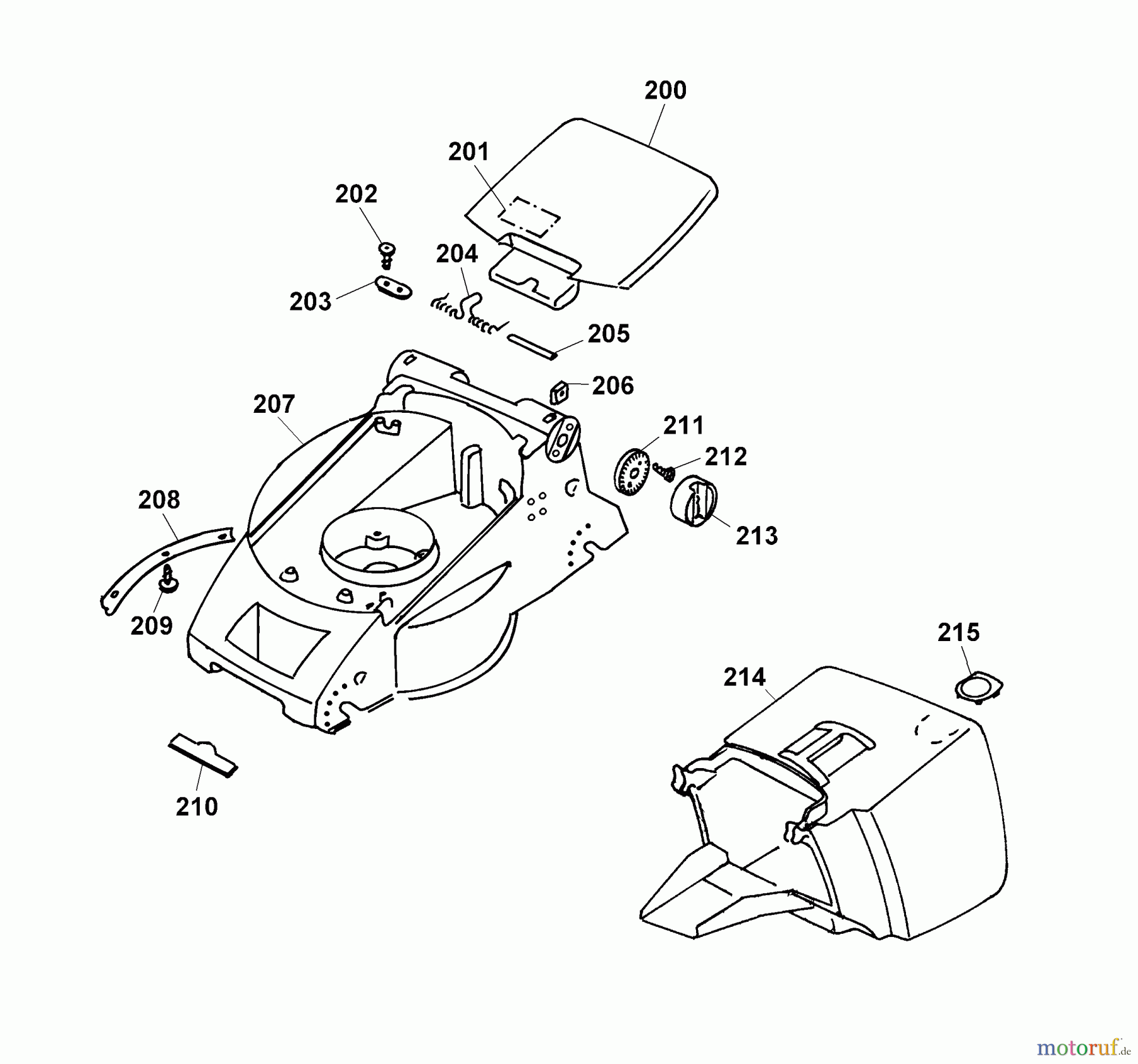 Wolf-Garten Electric mower Olympia E Plus 4906885 Series B, C (2002) Deck housing