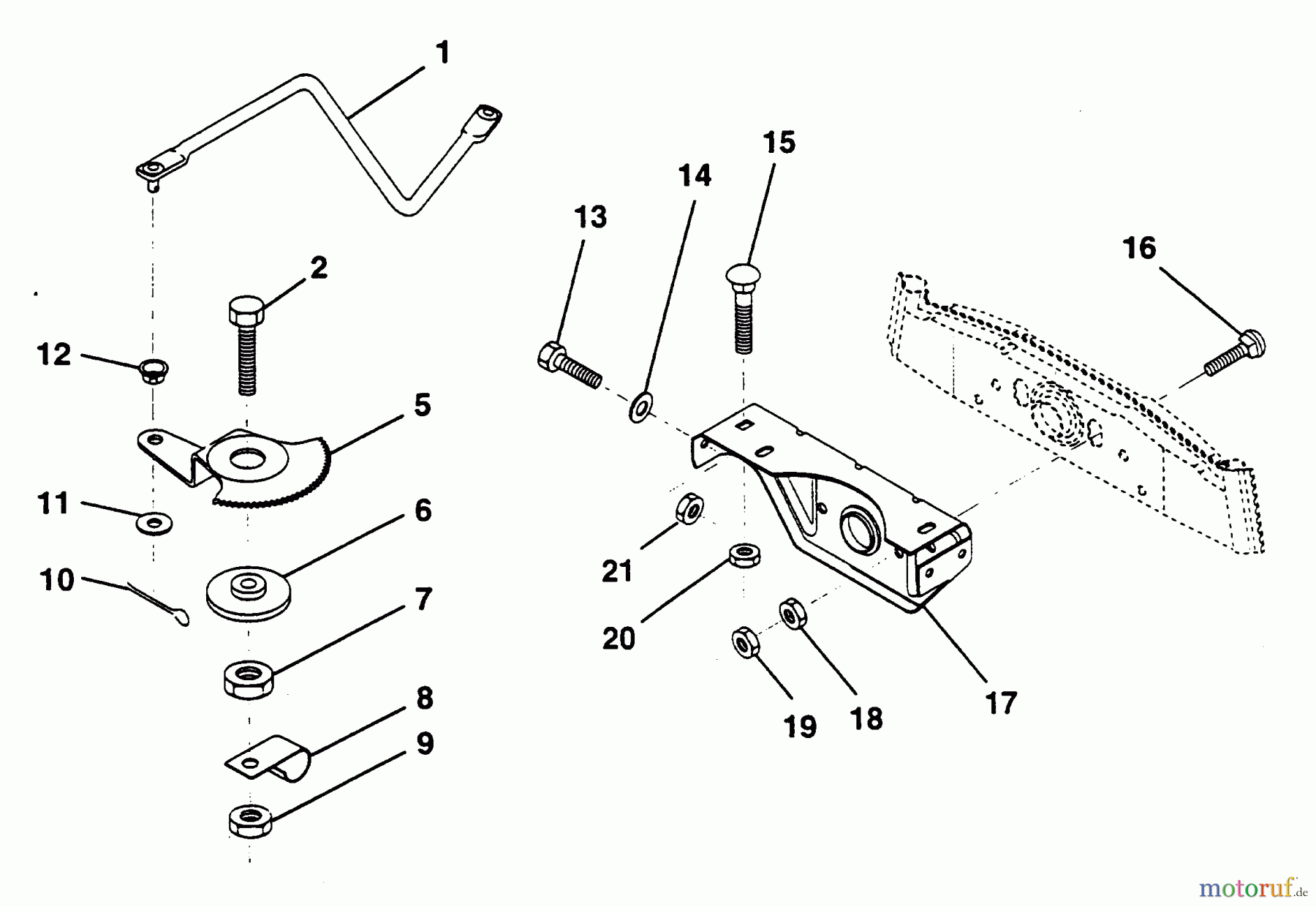  Poulan / Weed Eater Rasen und Gartentraktoren PP1036S - Poulan Pro Lawn Tractor SECTOR GEAR / AXLE SUPPORT