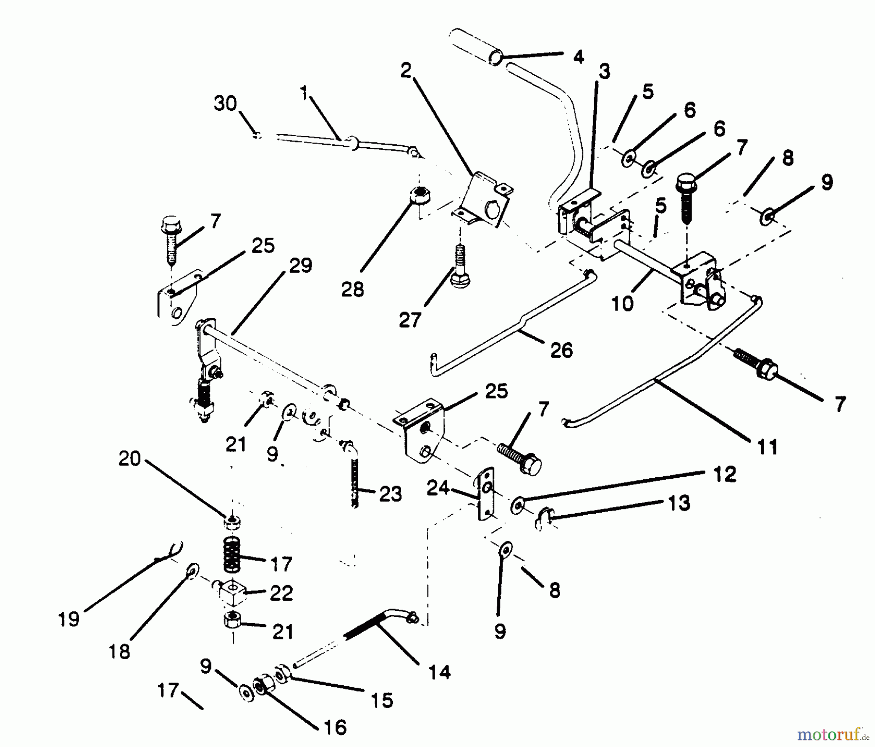  Poulan / Weed Eater Rasen und Gartentraktoren PP1236 - Poulan Pro Lawn Tractor BRAKE/REAR MOWER LIFT ASSEMBLY