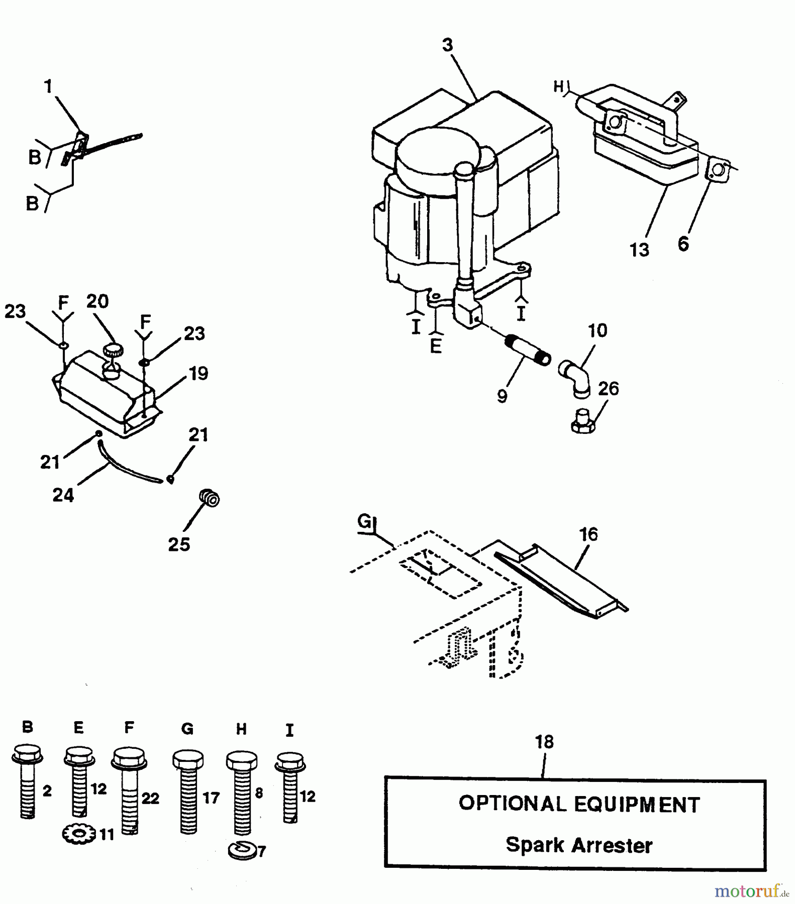  Poulan / Weed Eater Rasen und Gartentraktoren PP1242 - Poulan Pro Lawn Tractor ENGINE