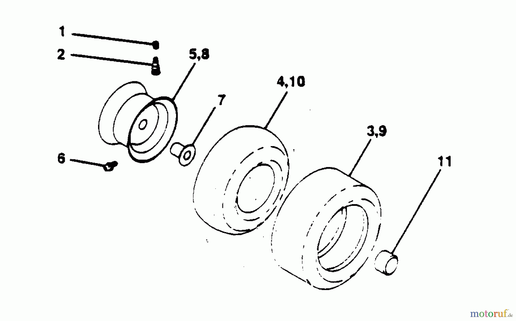  Poulan / Weed Eater Rasen und Gartentraktoren PP15H42K - Poulan Pro Lawn Tractor WHEELS AND TIRES