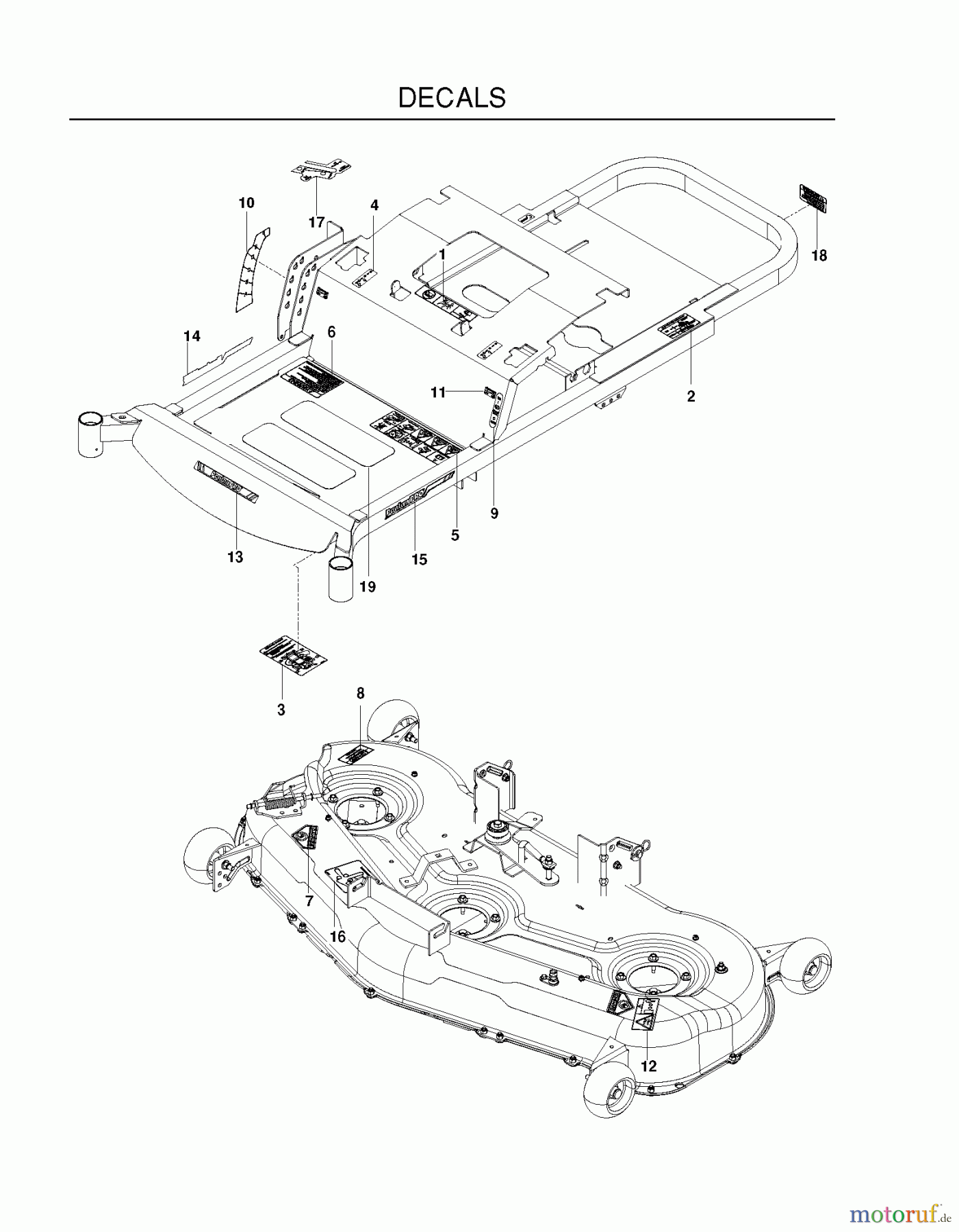  Poulan / Weed Eater Nullwendekreismäher, Zeroturn 461ZX (966681801) - Poulan Pro 46