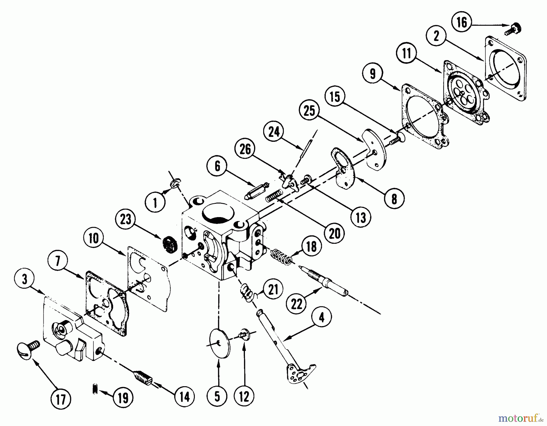  Poulan / Weed Eater Motorsägen 20D - Poulan Chainsaw CARBURETOR 35001