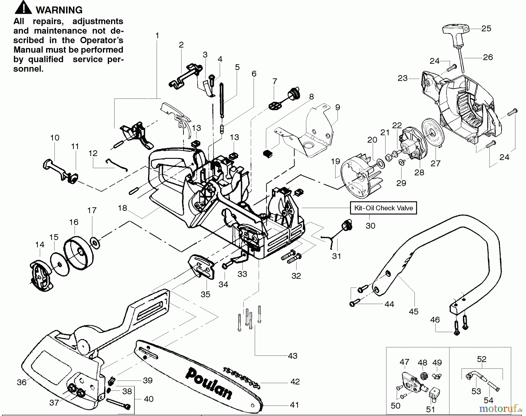  Poulan / Weed Eater Motorsägen BH2160LE - Poulan Chainsaw Starter