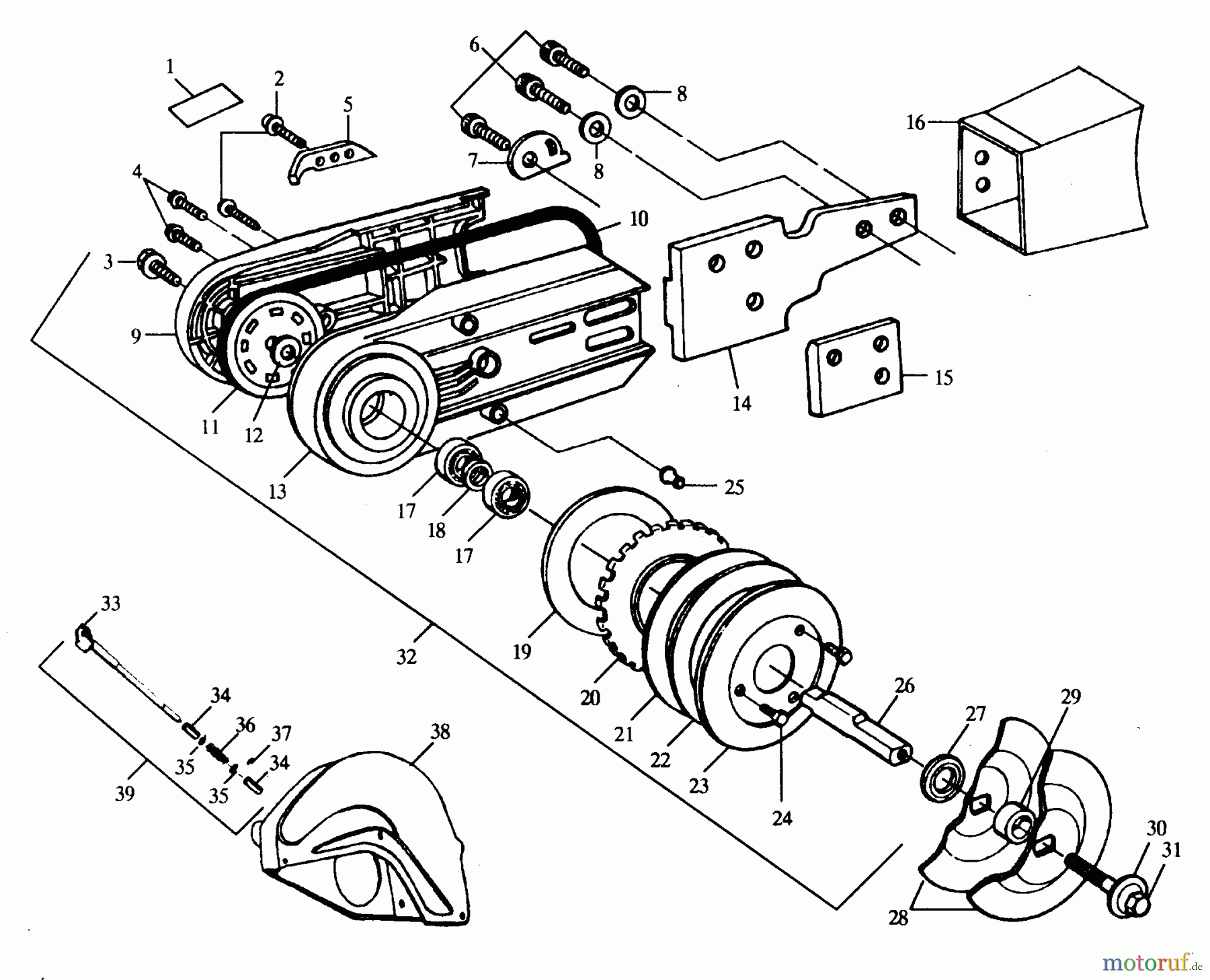Poulan / Weed Eater Motorsägen KS614 - Poulan Pro Chainsaw CUTTING ARM ASSEMBLY