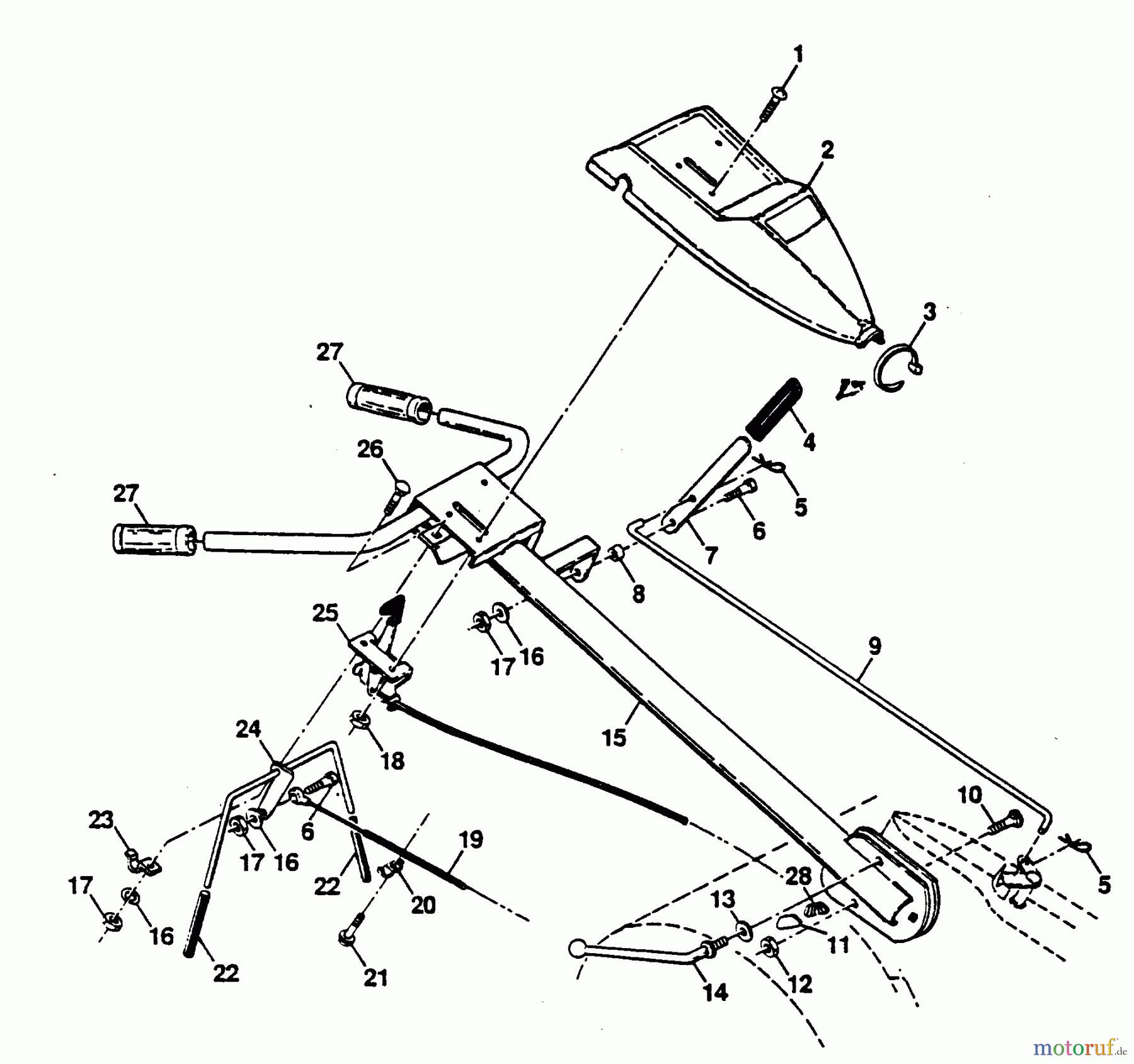 Poulan / Weed Eater Motorhacken / Kultivierer PPRT8JA - Poulan Pro Rear-Tine Tiller HANDLE ASSEMBLY
