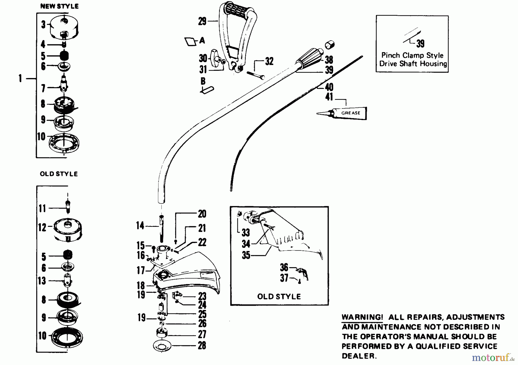  Poulan / Weed Eater Motorsensen, Trimmer 2600 - Poulan String Trimmer CUTTING HEAD & DRIVE SHAFT