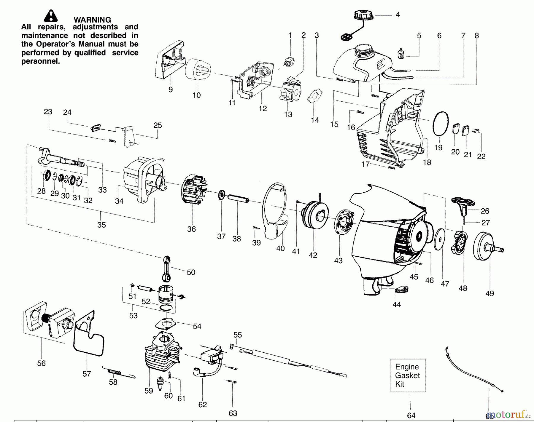 Poulan / Weed Eater Motorsensen, Trimmer PPB100 - Poulan Pro String Trimmer Engine Assembly