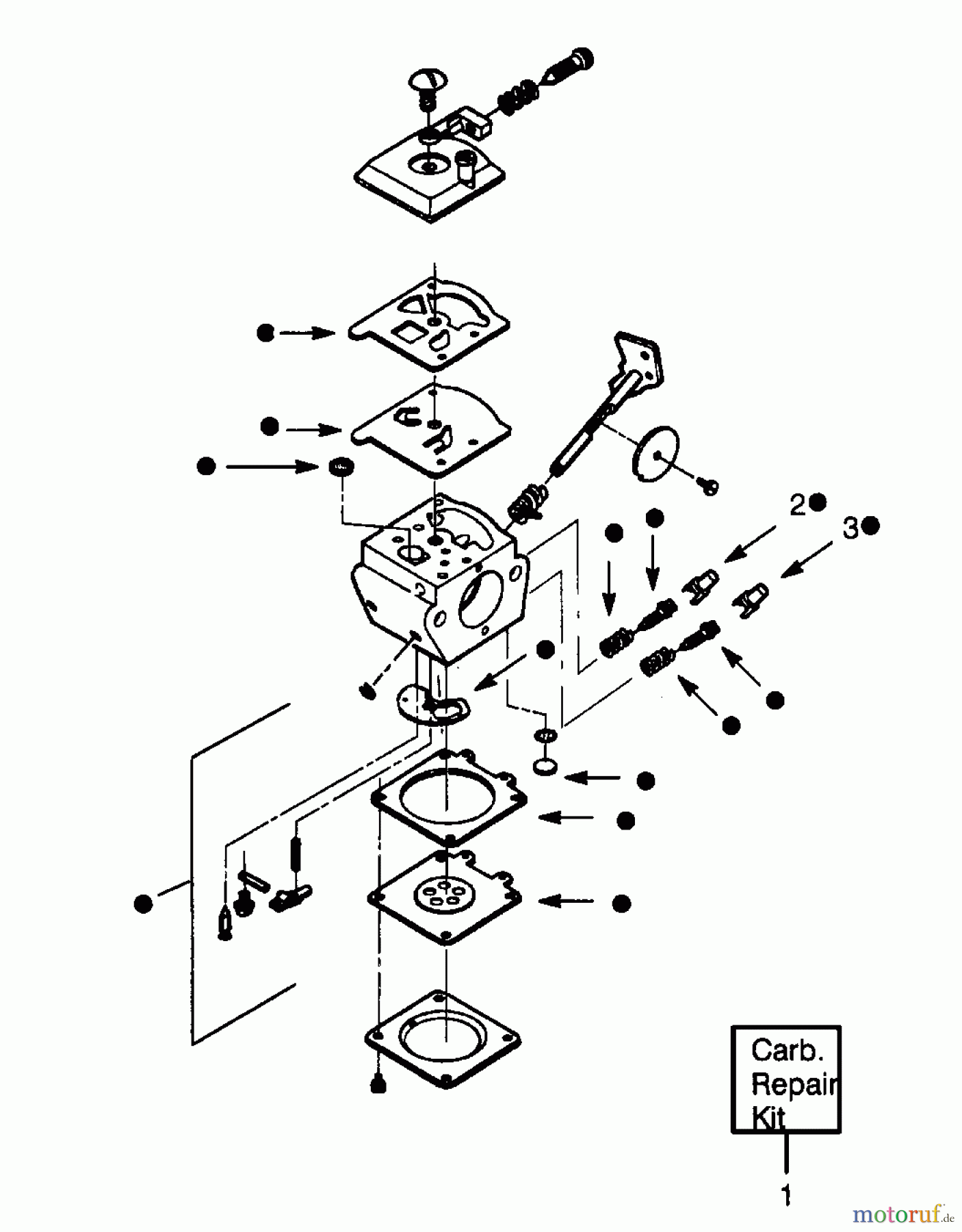  Poulan / Weed Eater Motorsensen, Trimmer XT85 - Weed Eater String Trimmer CARBURETOR WT-298A BREAKDOWN