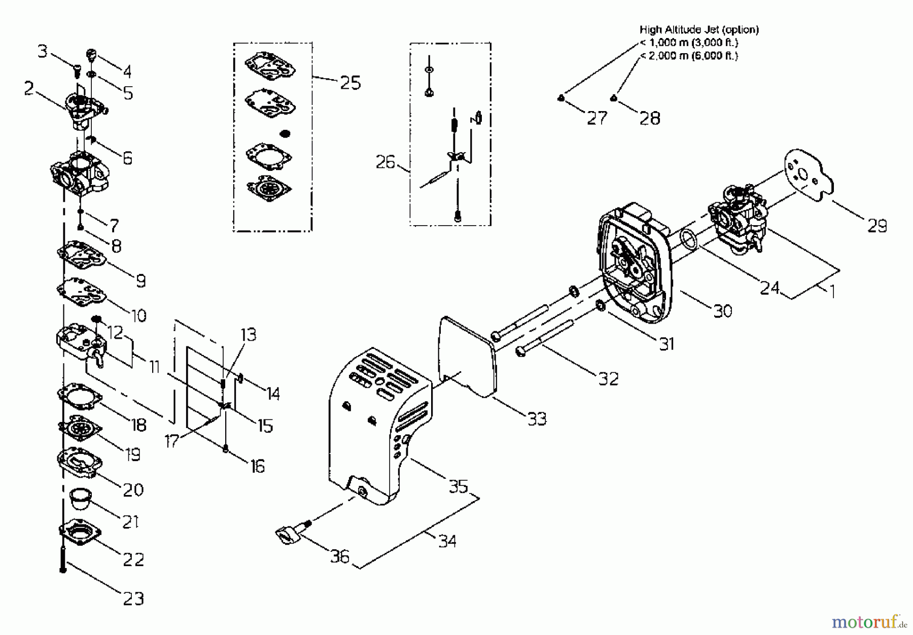 Shindaiwa Heckenscheren AHS2510 - Shindaiwa Articulating Hedge Trimmer Air Cleaner/Carburetor