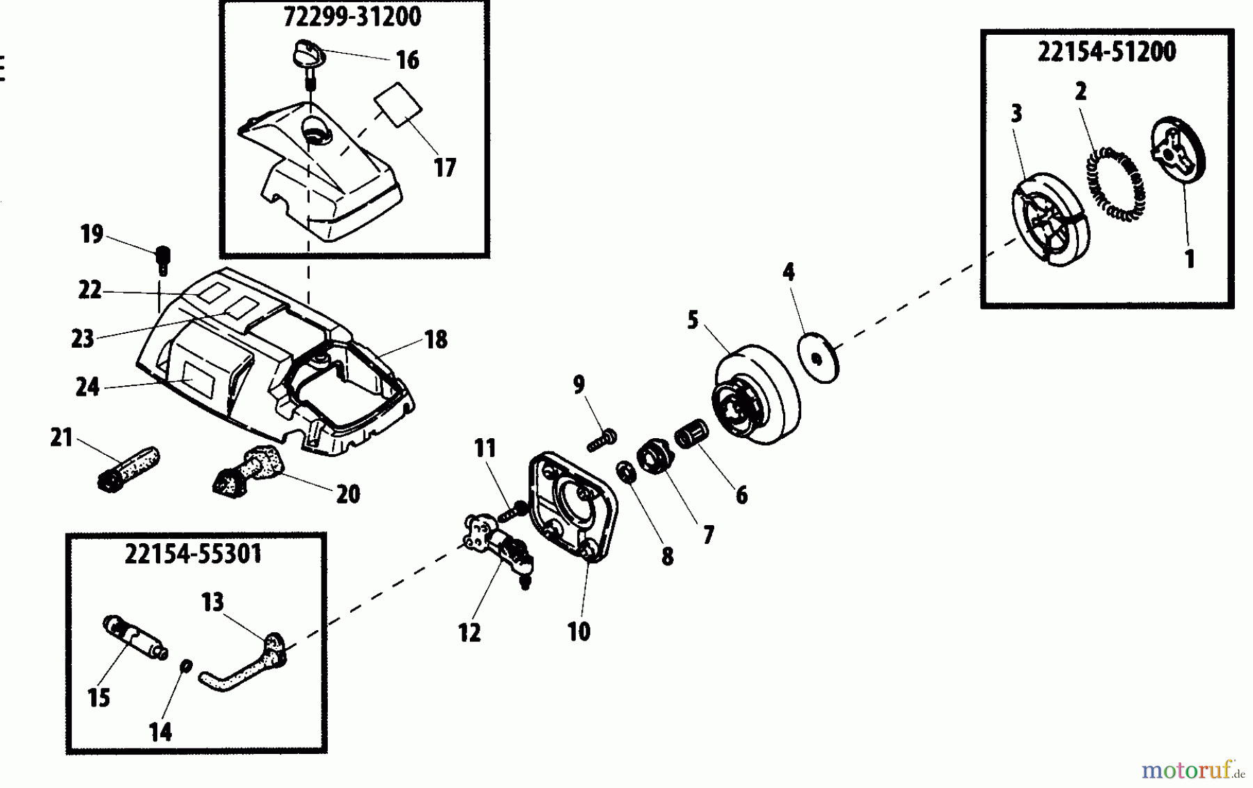 Shindaiwa Sägen, Motorsägen 360 - Shindaiwa Chainsaw Clutch, Oil Pump